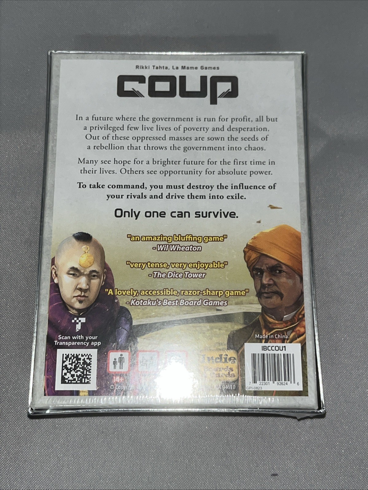Indie Boards and Cards Coup The Dystopian Universe Card Game – COU1IBC Sealed