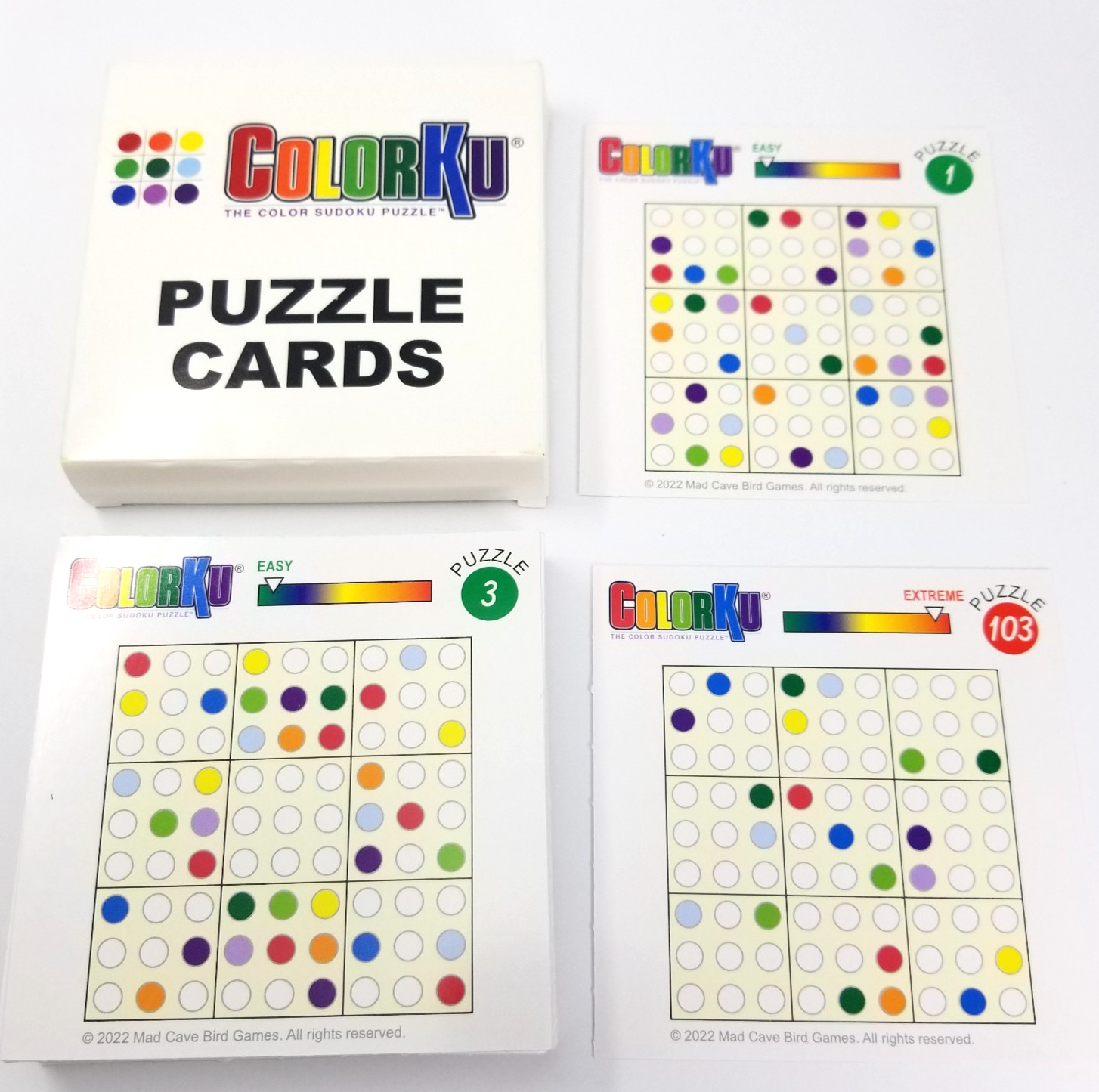 Colorku Sudoku Color Balls Puzzle Replacement Puzzle Cards Only