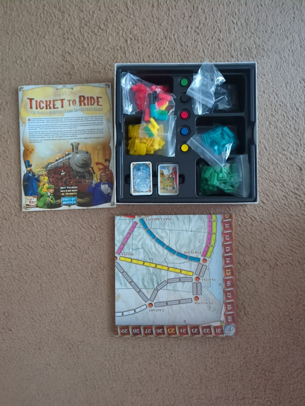 Days of Wonder Ticket To Ride by Alan R. Moon Train Adventure Board Game 2012