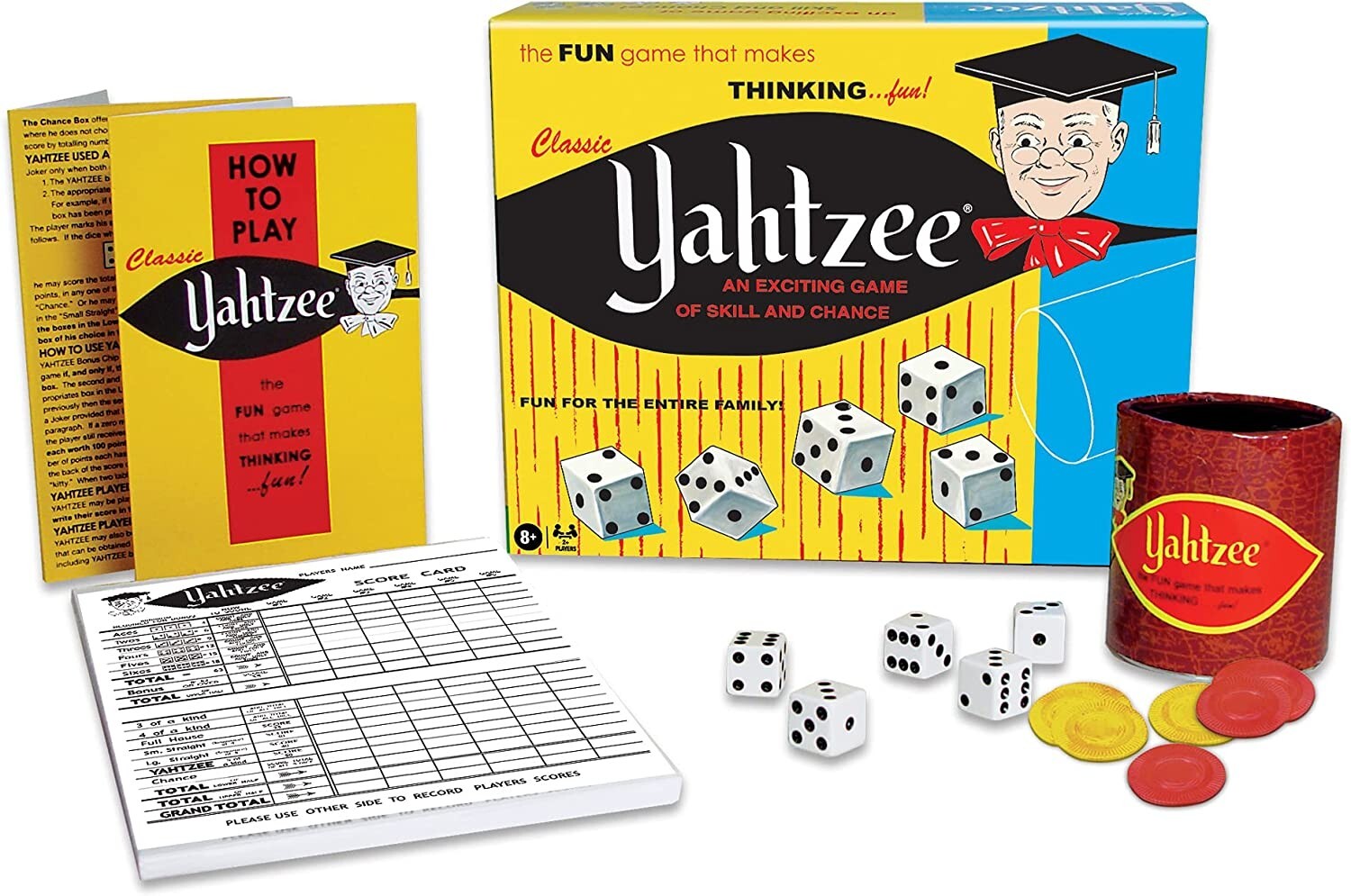 Yahtzee Classic Dice Game – Family Game Night Kids 8+ & Adults