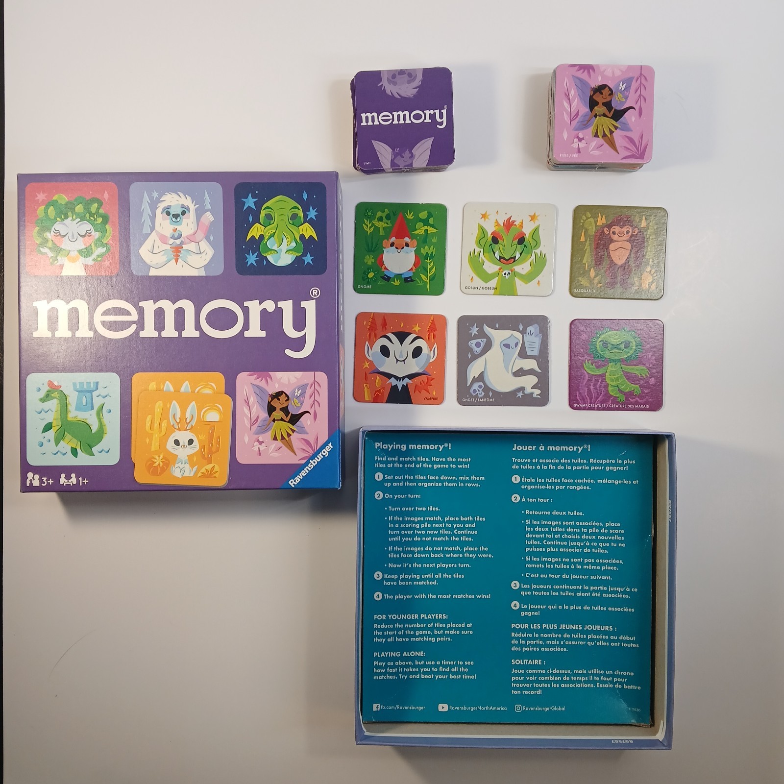 Ravensburger – World of Cute Monsters Memory Game – 48 Tiles – Ages 3+