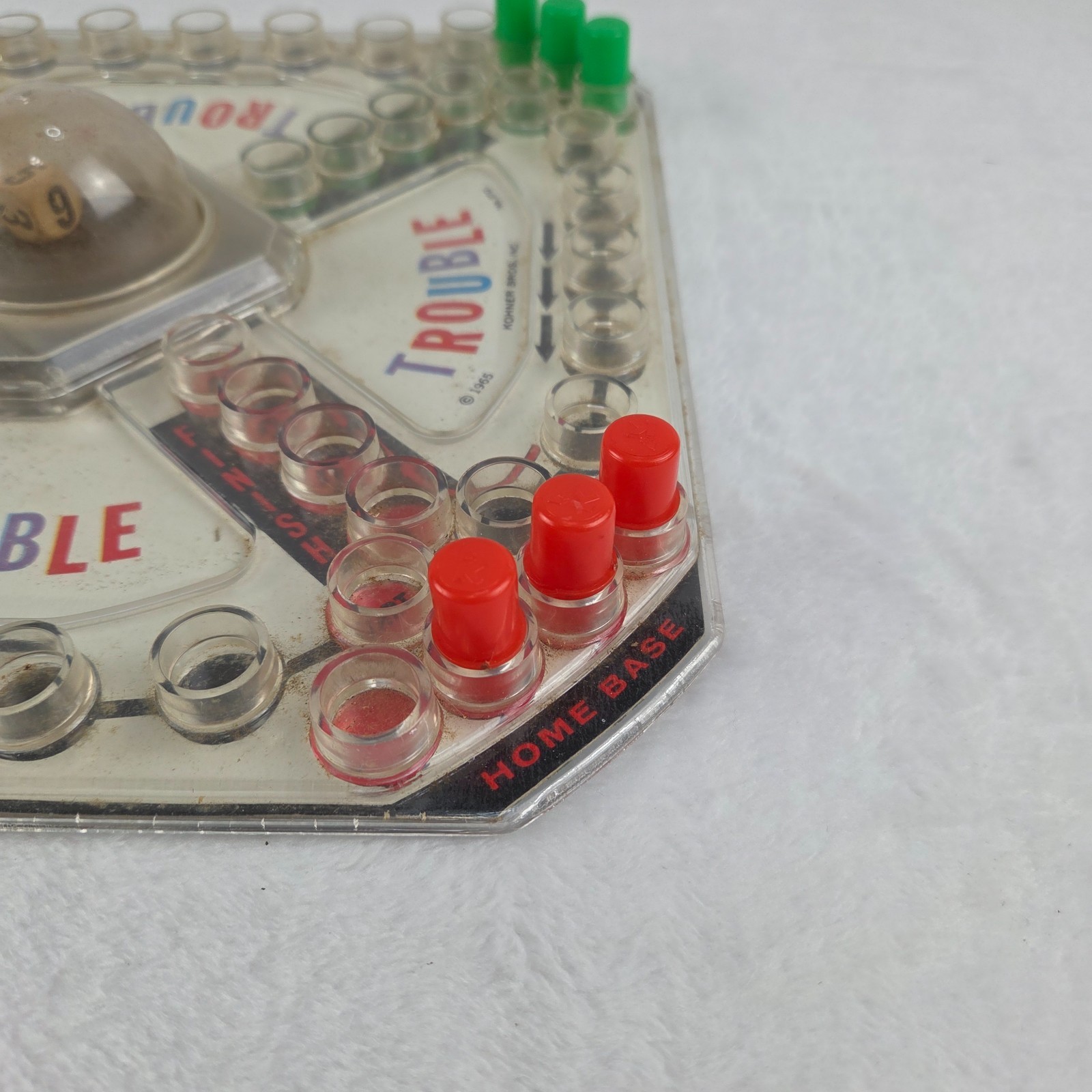 Vintage 1964 Kohner Trouble Board Game – Pop-O-Matic Works, Missing 2 Pieces