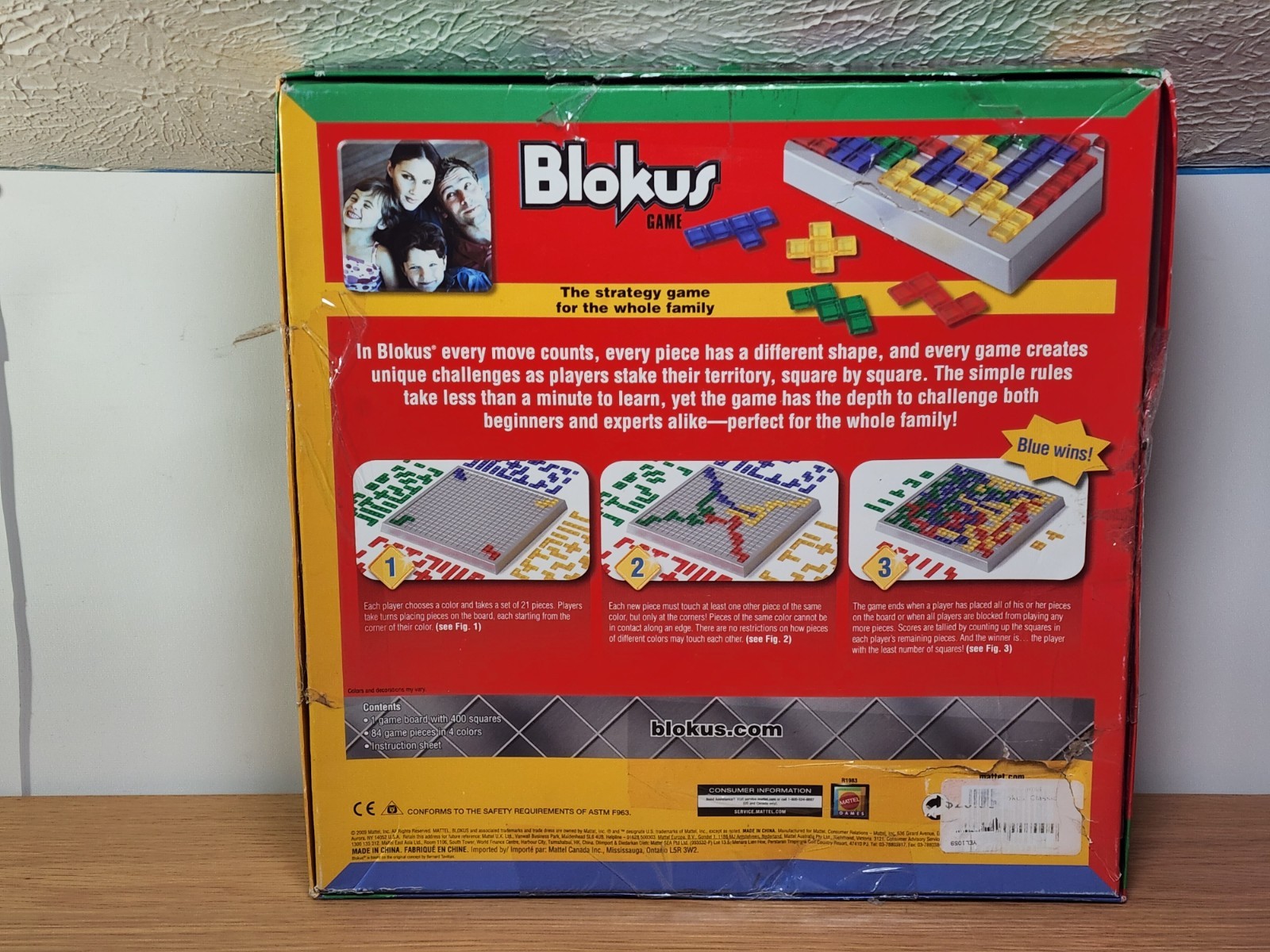 Blokus – A Strategy Game for the Whole Family Large Grid – Mattel 2009 EUC