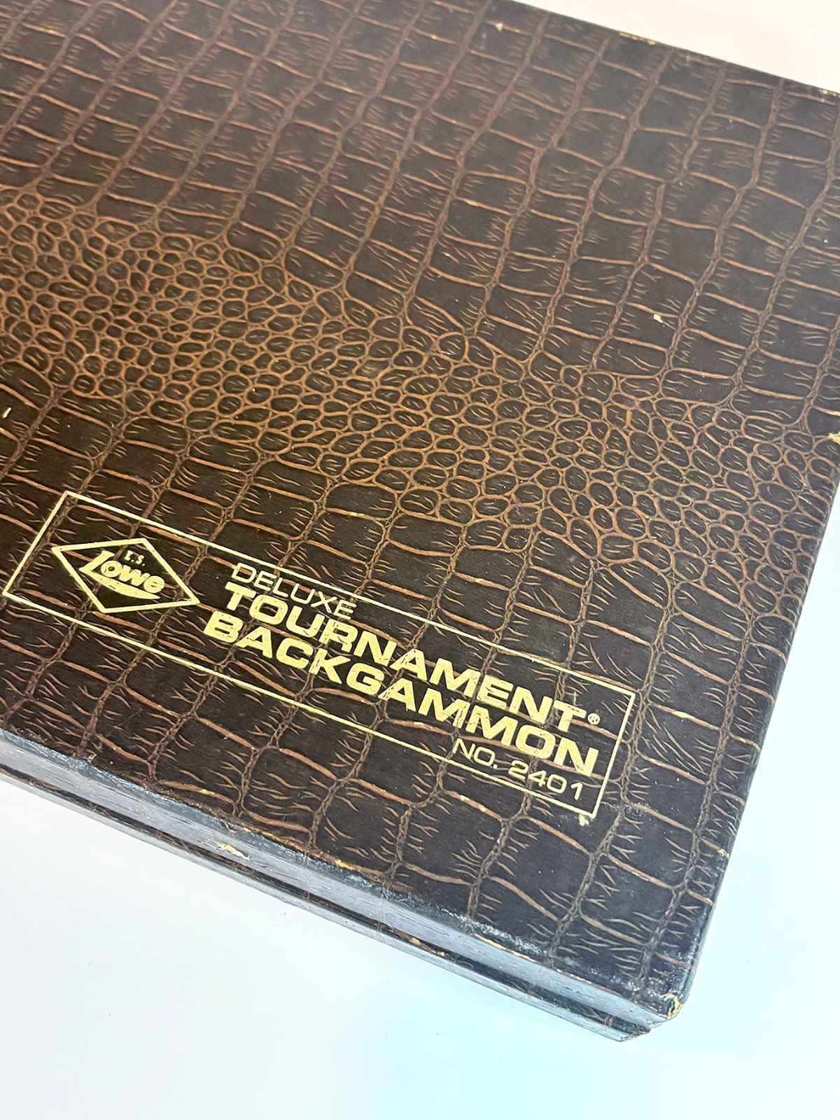 1970’s Vintage Lowe Deluxe Tournament Backgammon Set NO2401 Complete Very Good