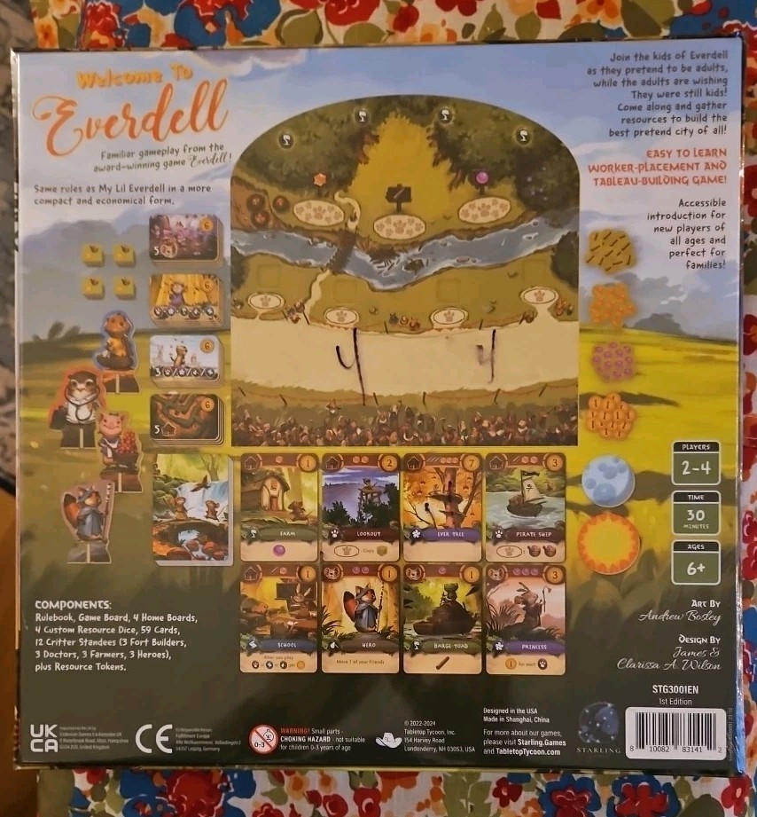 Sterling Games Welcome To Everdell My Lil’ Family Board Game New Sealed 1st Ed