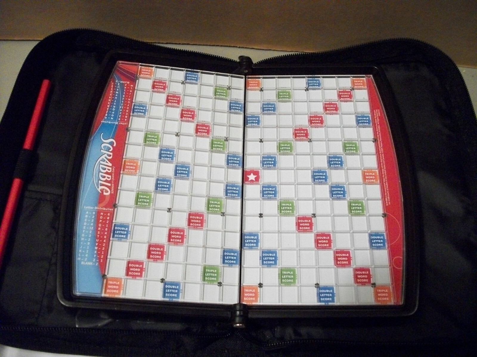 Scrabble Game Soft Zipper Carry Case Source Book Selchow & Righter