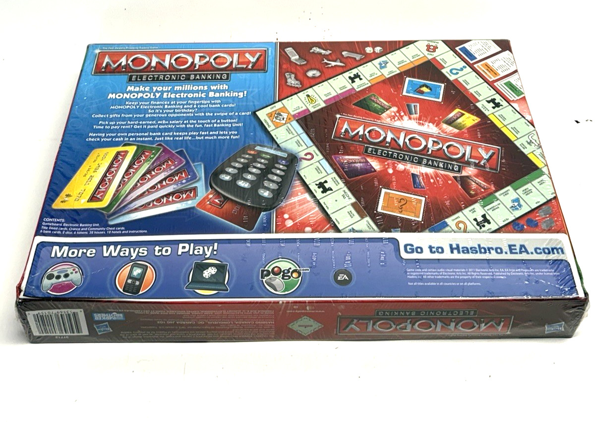 Factory Sealed Hasbro Parker Brothers Monopoly Electronic Banking Board Game