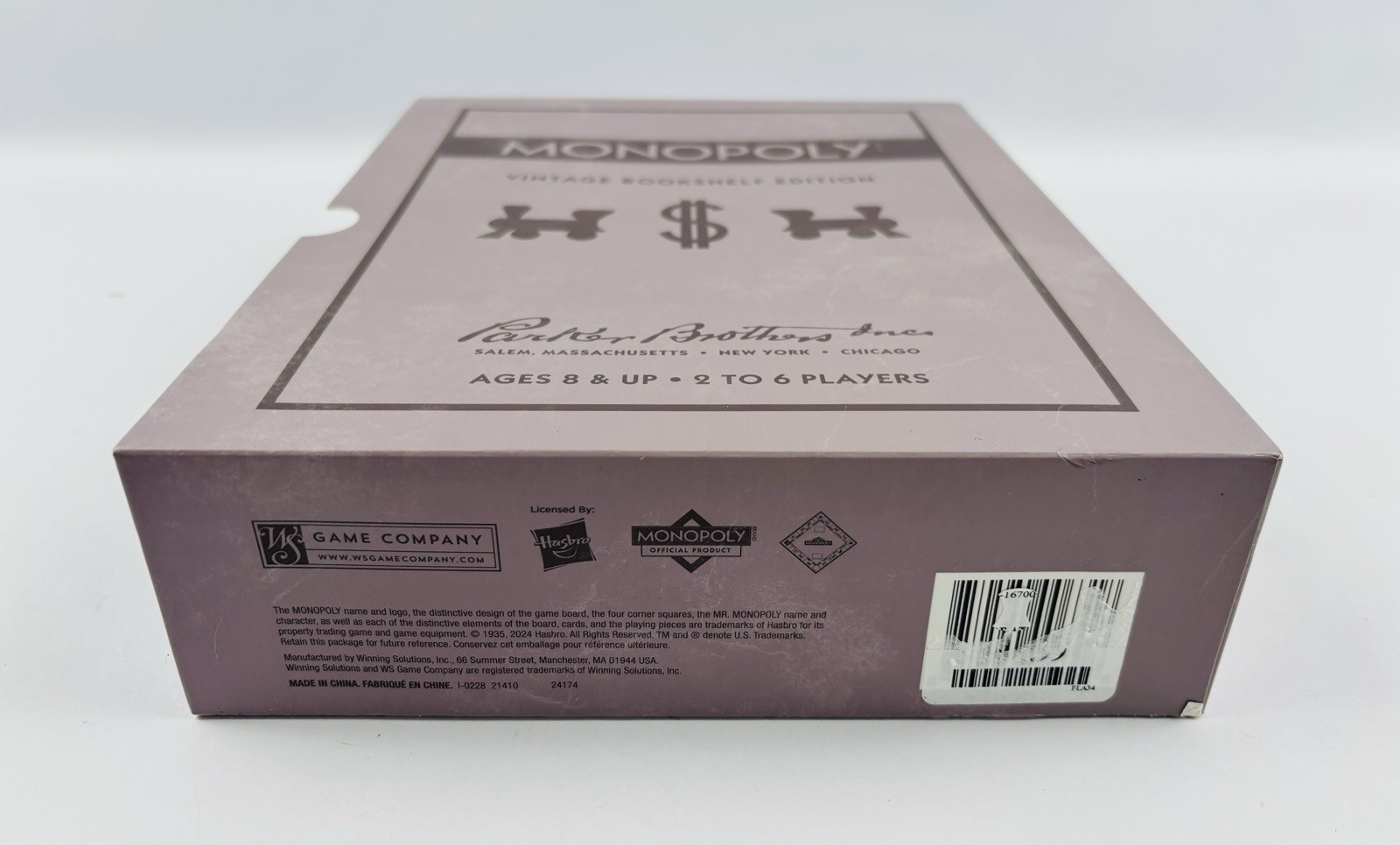 Monopoly Vintage Bookshelf Edition by WS Game Company Deluxe Board Game