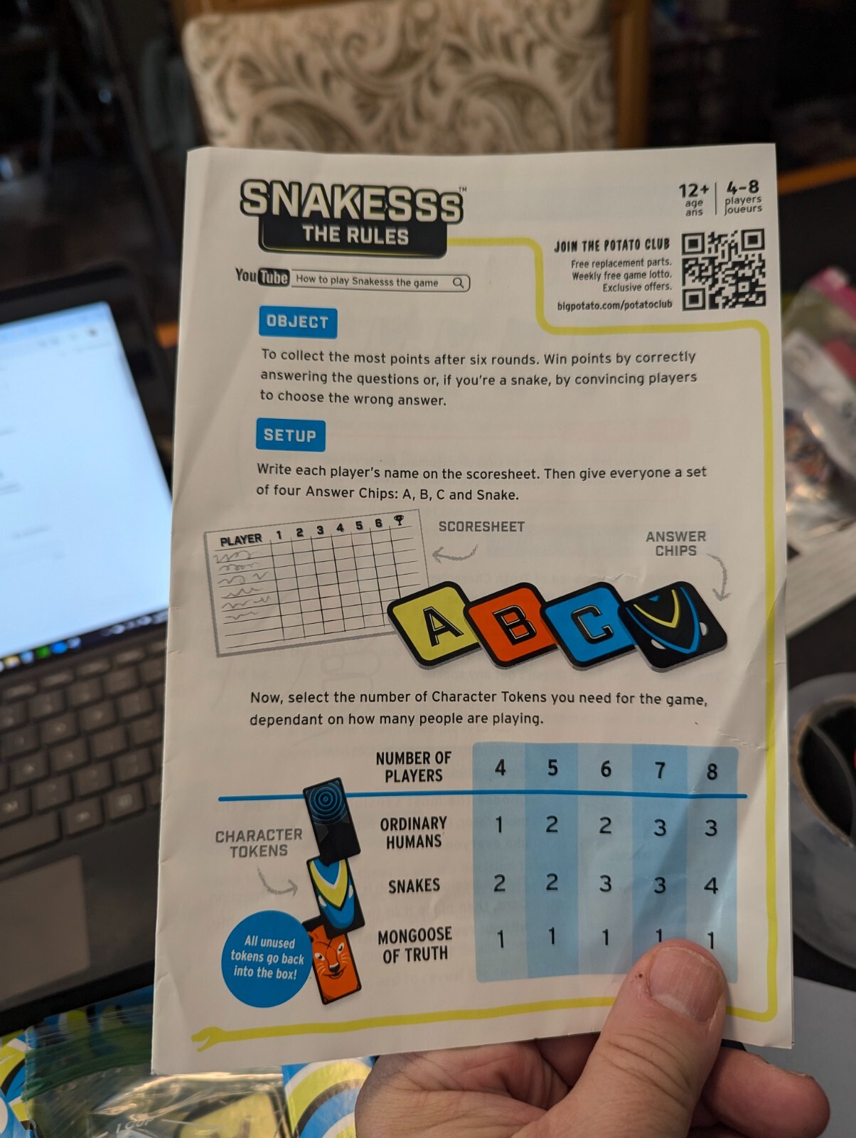 SNAKESS Big Potato Games Party Trivia 100% COMPLETE 2020 Pieces Bagged