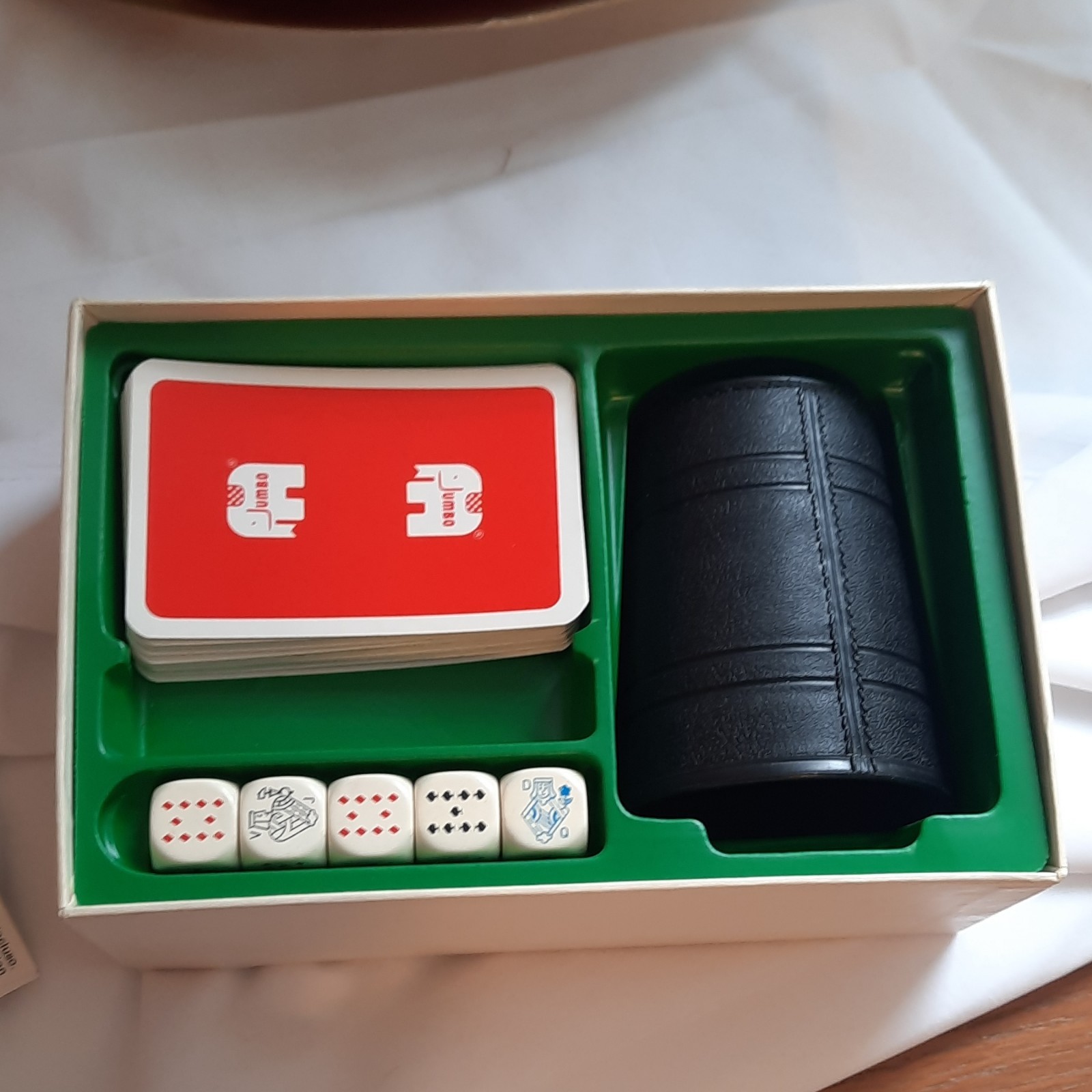 Jumbo Poker Dice Game 1979 MPN 717 Cards & Dice Set for 12 Years & Up