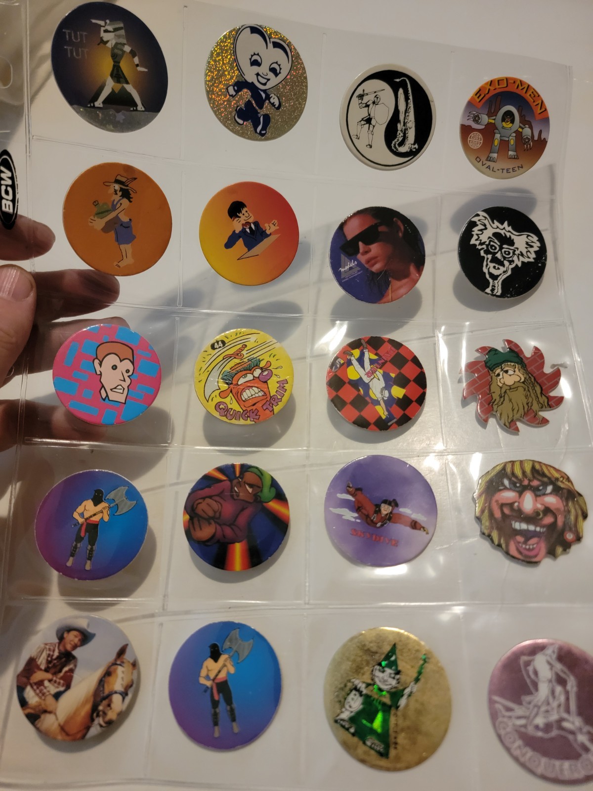 20 POGs Milk Caps Vintage Variety Vtg 90s Roy Rogers People Medieval Funny