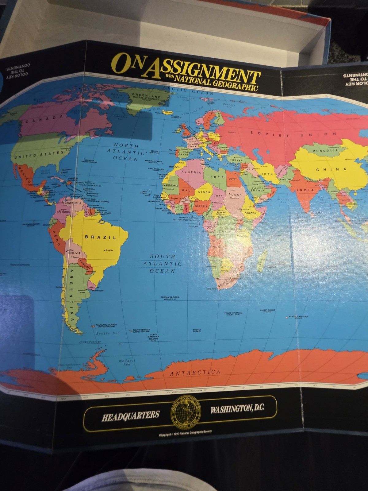 Vintage 1990 On Assignment with National Geographic Board Game – Complete