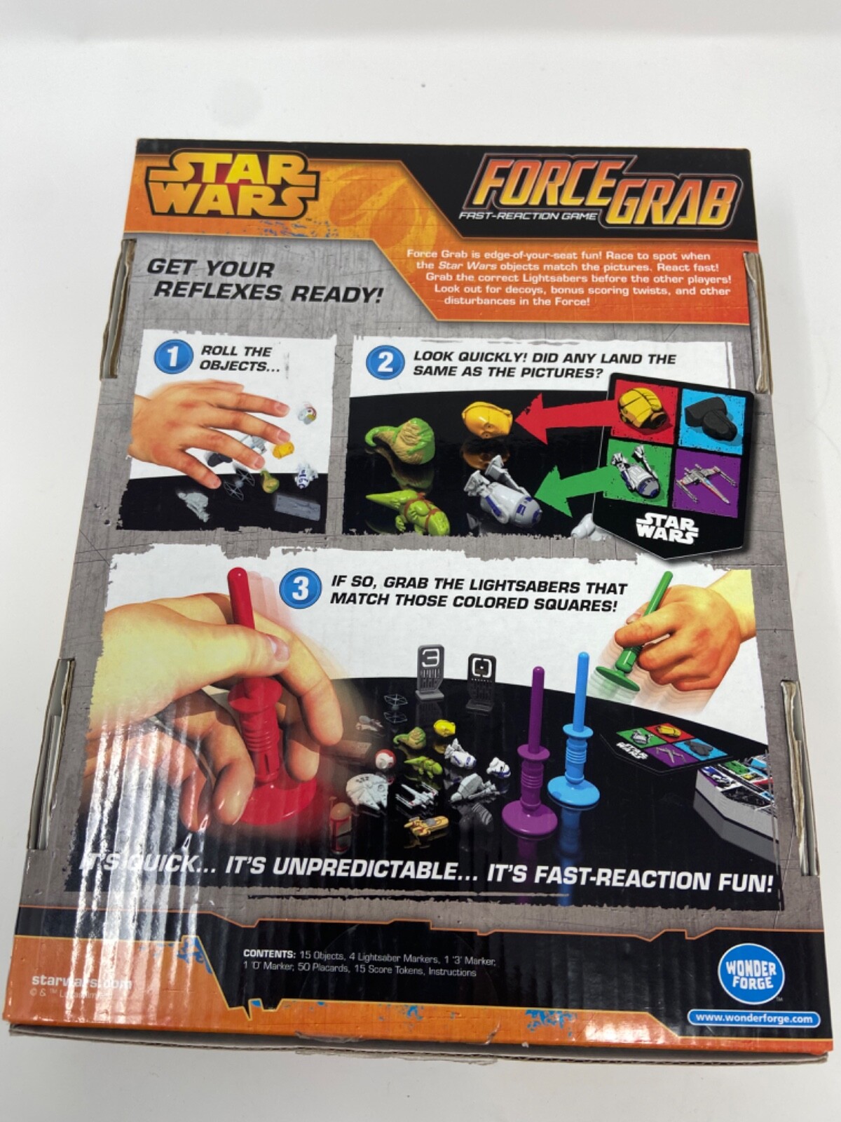 Star Wars Force Grab Fast-Reaction Game Wonder Forge 2014 Complete E2