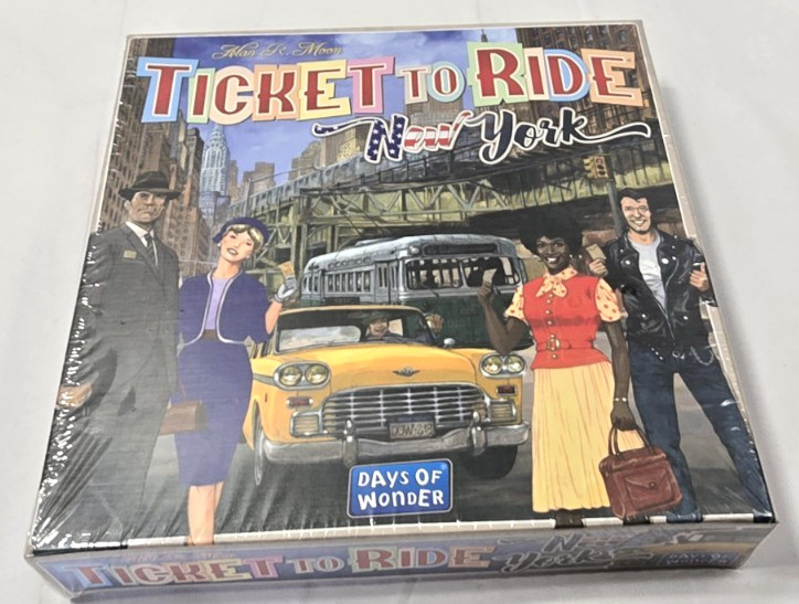 TICKET TO RIDE New York 60’s Days of Wonder Board Game 2-4 Players 8+ NEW/SEALED