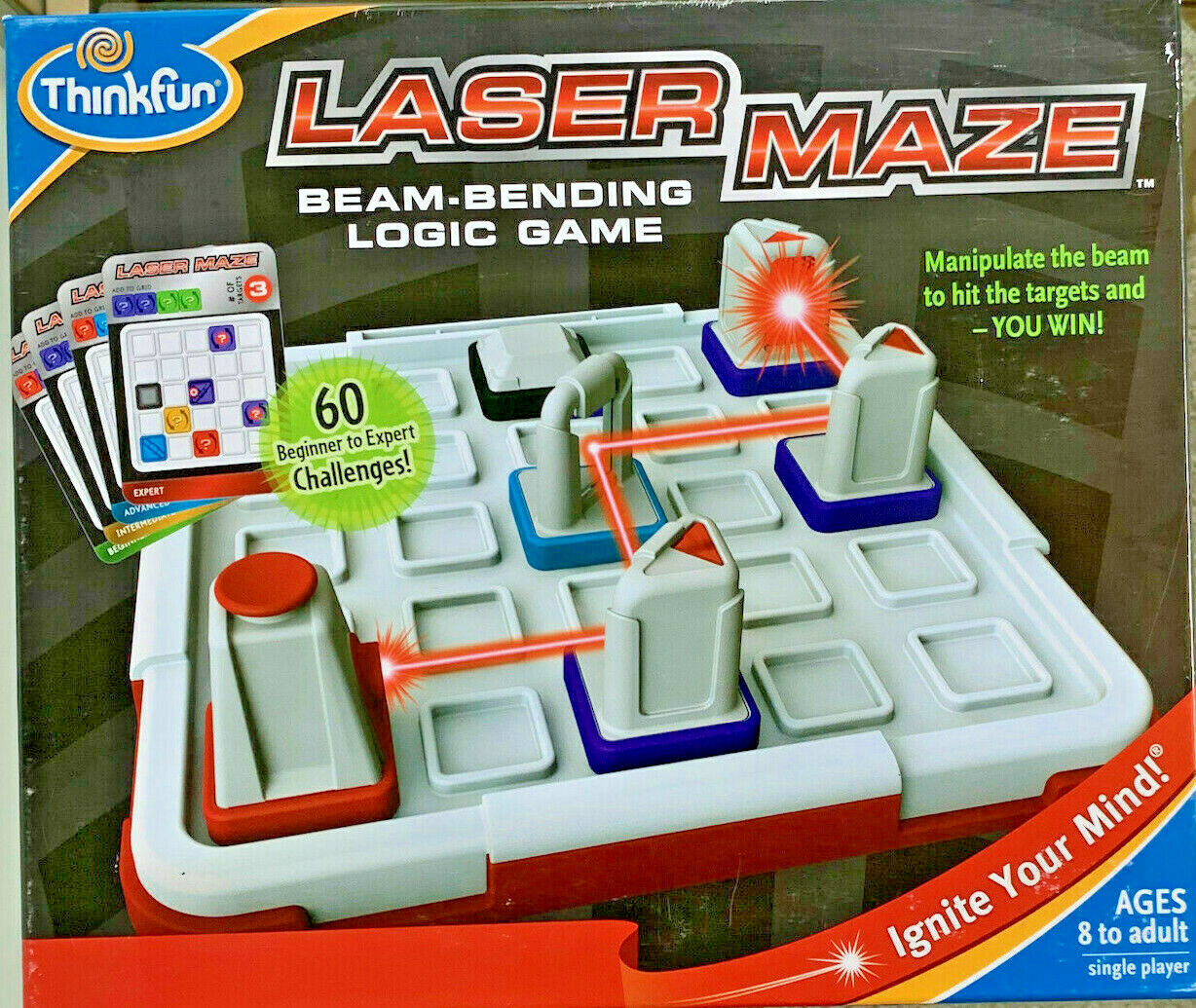 LASER MAZE Thinkfun Beam bending logic game Ignite your mind STEM 2012 GREAT