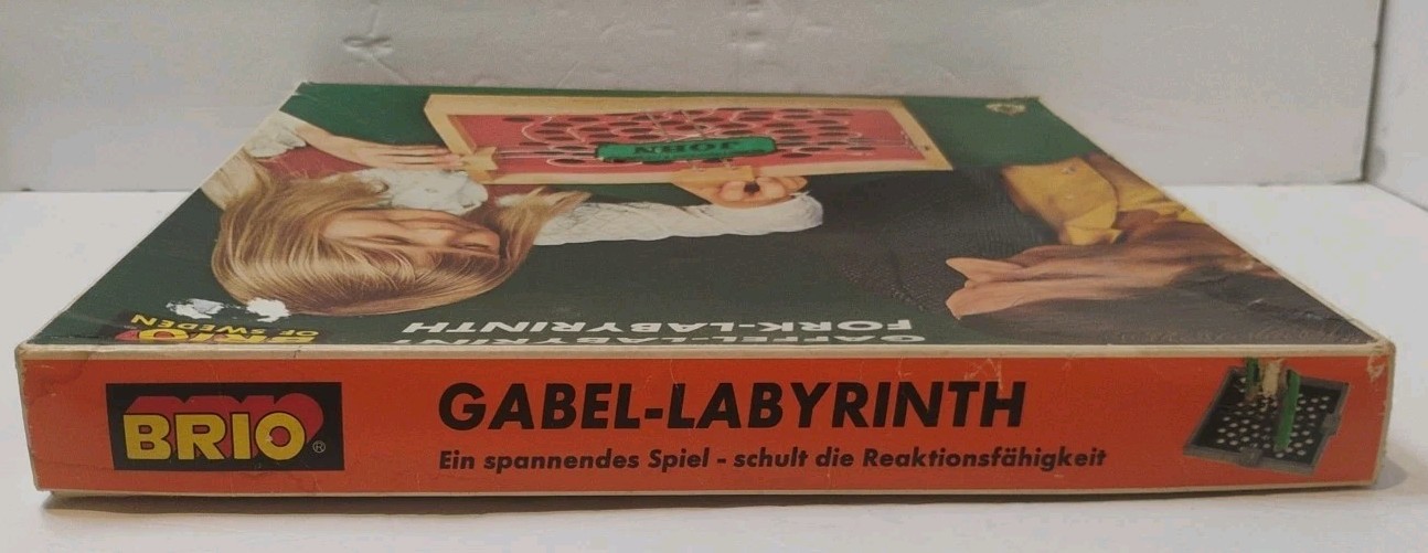 RARE Vintage 1971 Brio Of Sweden Fork-Labyrinth Board Game Gaffel-Labyrint