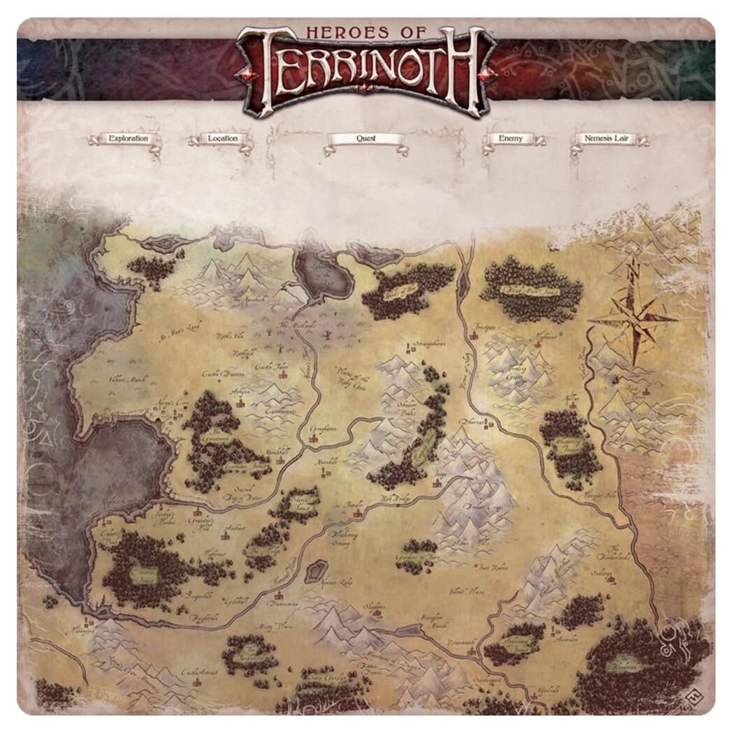 Heroes of Terrinoth Gamemat – Adventure | 1-4 Players | Fantasy Flight Games