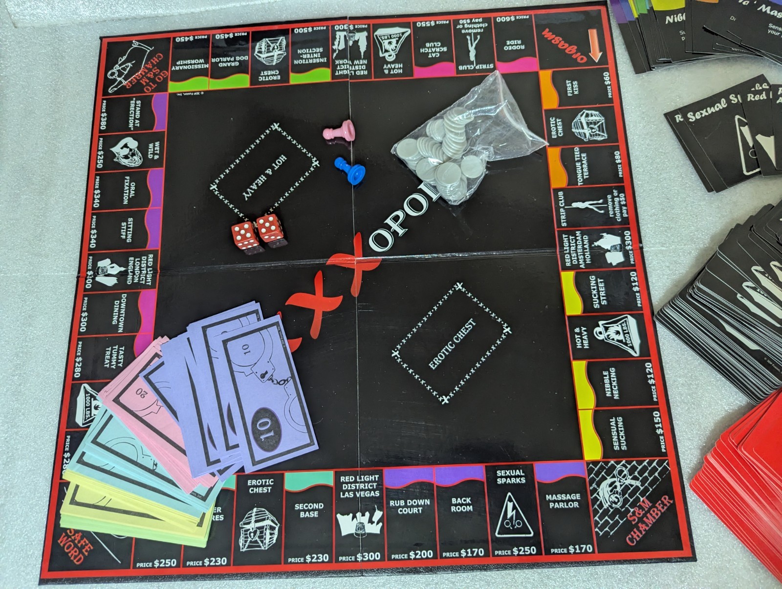XXXOPOLY Adult Board Game Complete All Included Ages 18 & Up 3DP Fusion, Inc.
