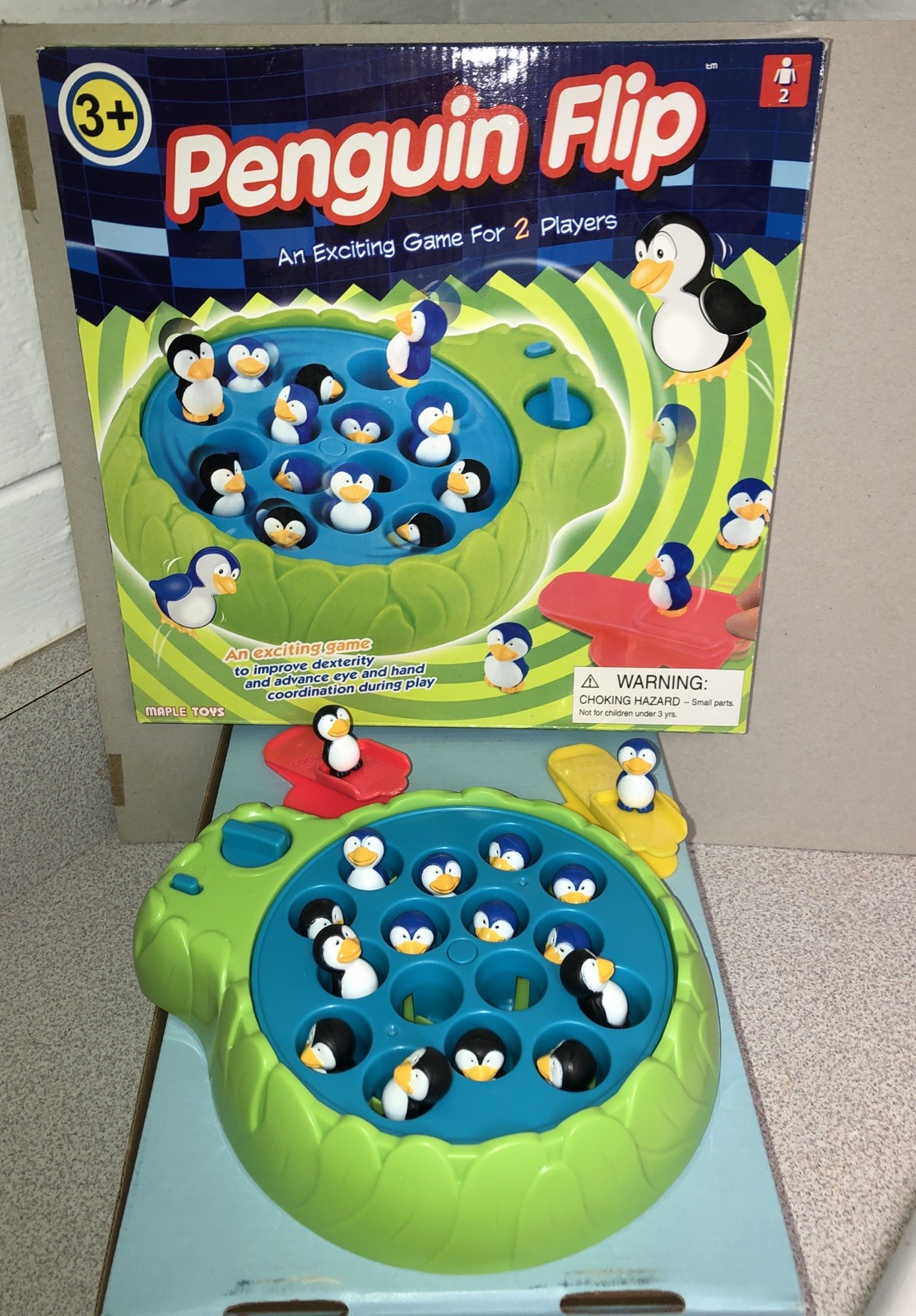 Maple Toys Penguin Flip Game~A Game To Improve Dexterity & Eye/Hand Coordination