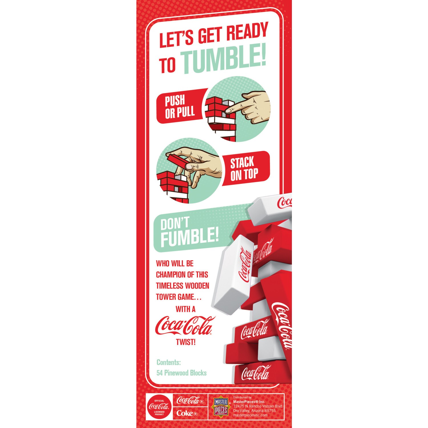 MasterPieces – Coca-Cola – Officially Licensed Tumble Tower Game