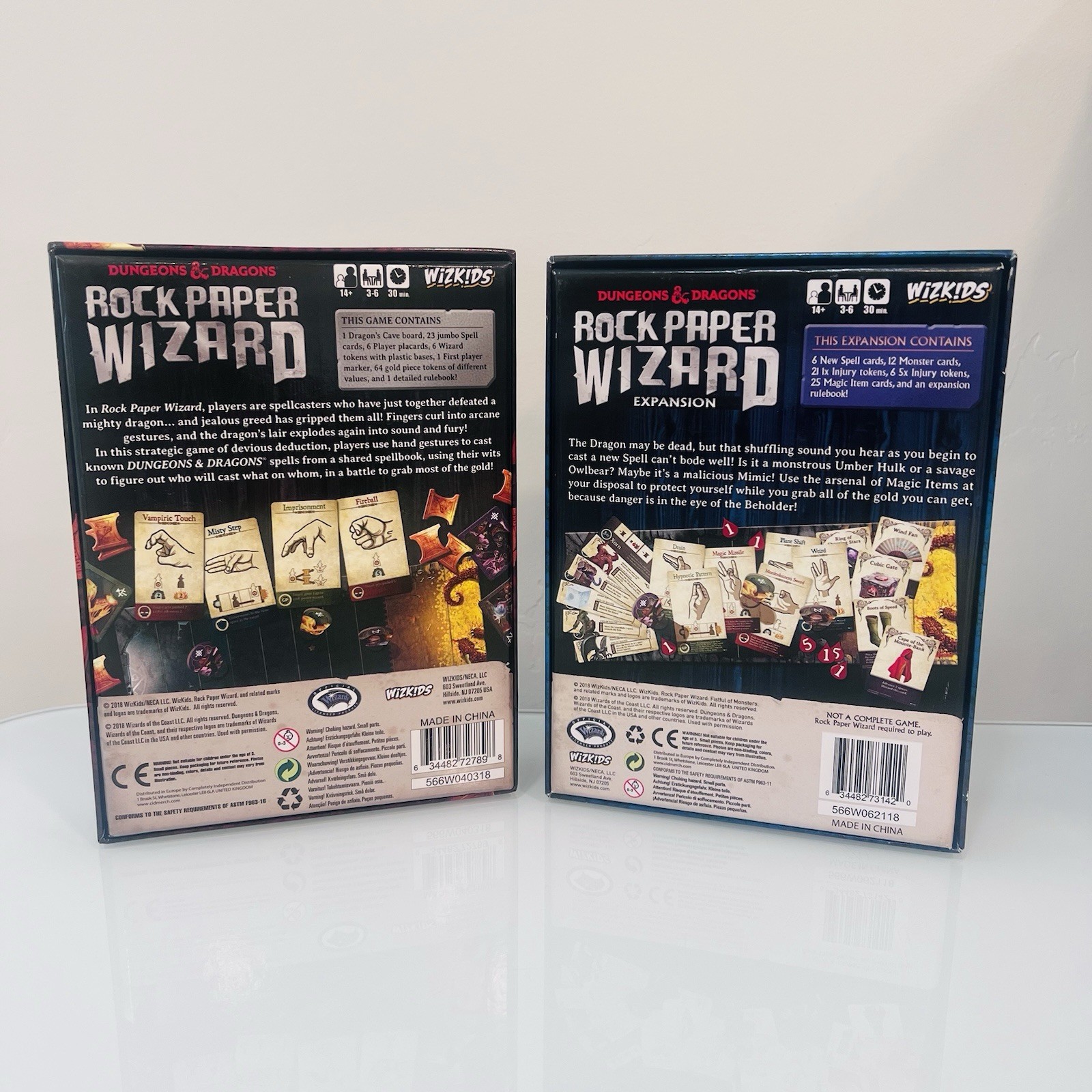 Dungeons & Dragons Rock Paper Wizard & Fistful of Monsters Board Game Lot