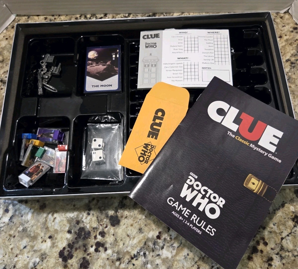 Clue Classic Mystery Game BBC Doctor Who Edition USAOPOLY 2015 Tardis Complete