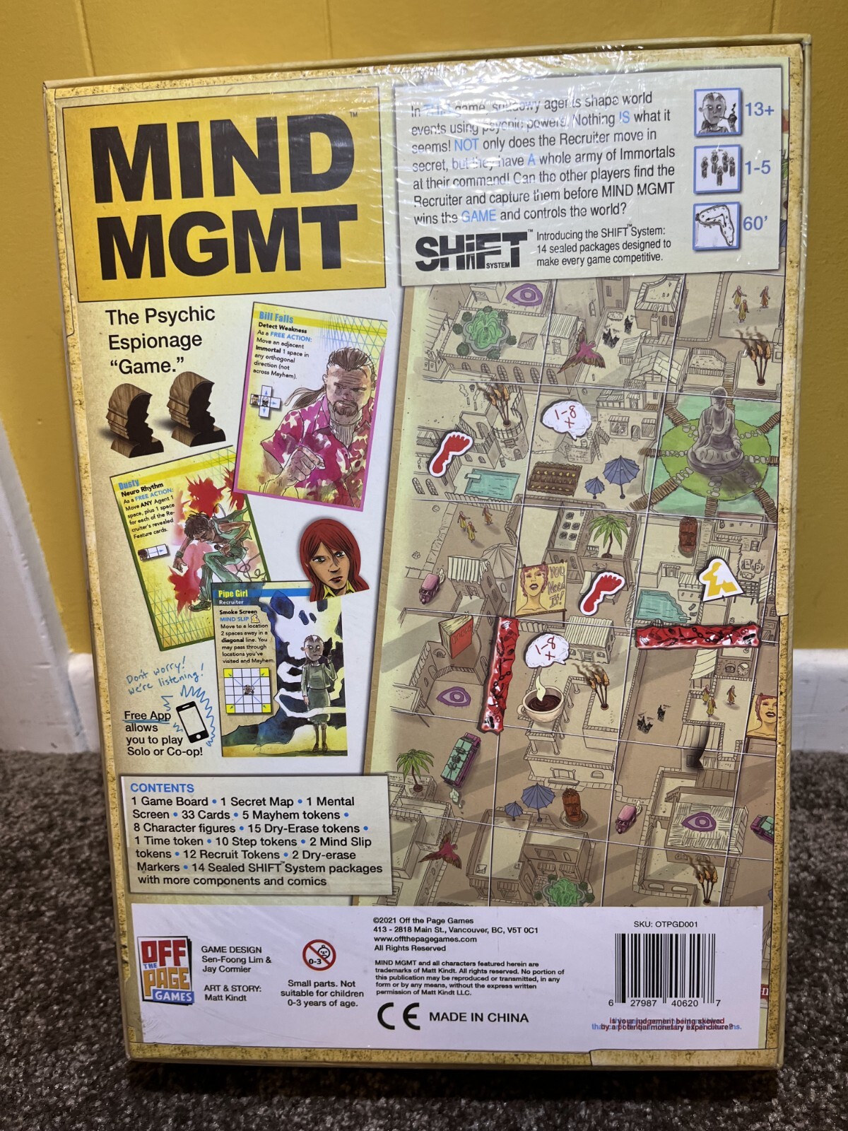 Mind MGMT Board Game DELUXE Edition The Psychic Espionage Game Off the Page NIS