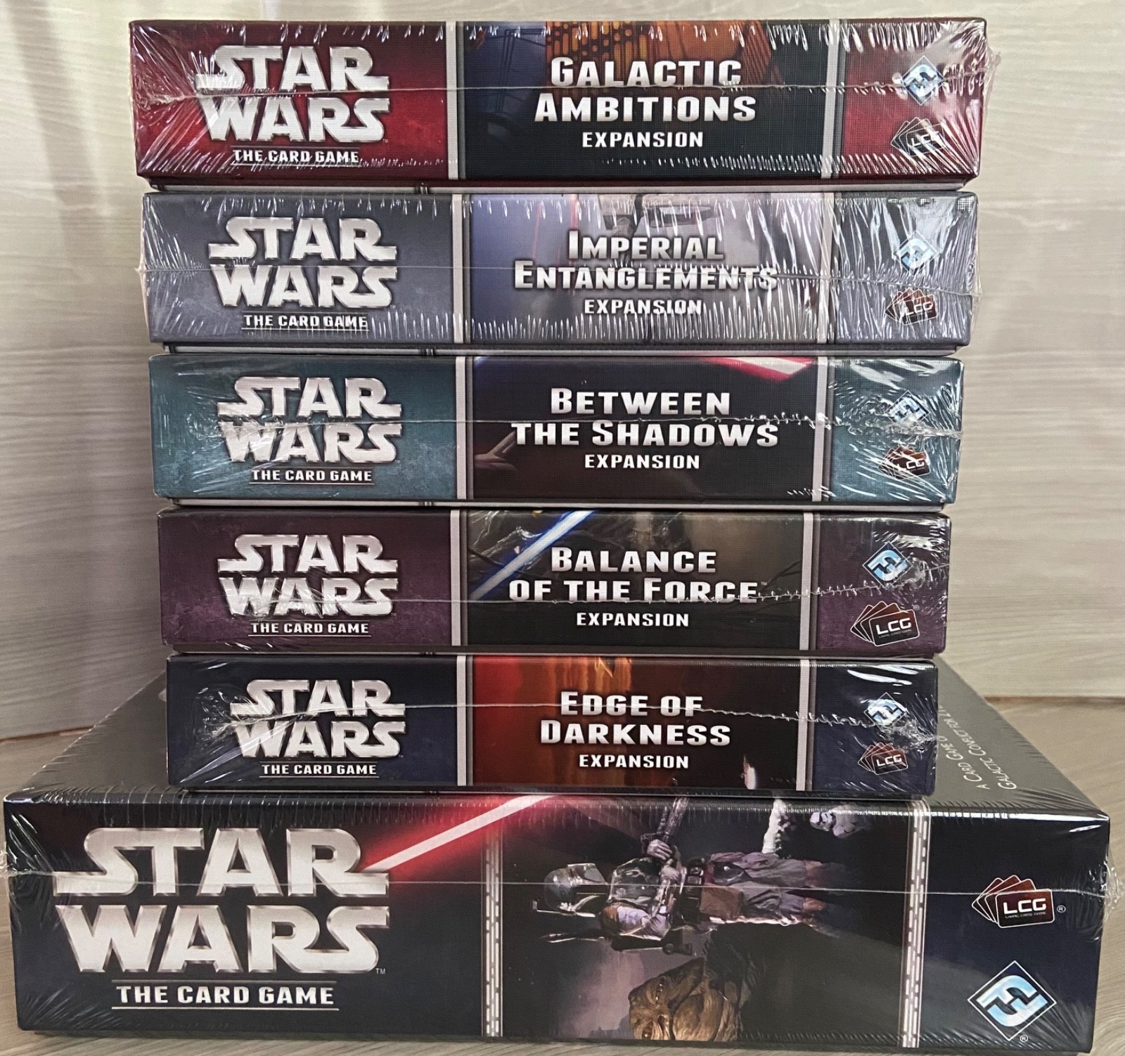 Star Wars: The Card Game Core Set & 5 Deluxe Expansion Sets Fantasy Flight New