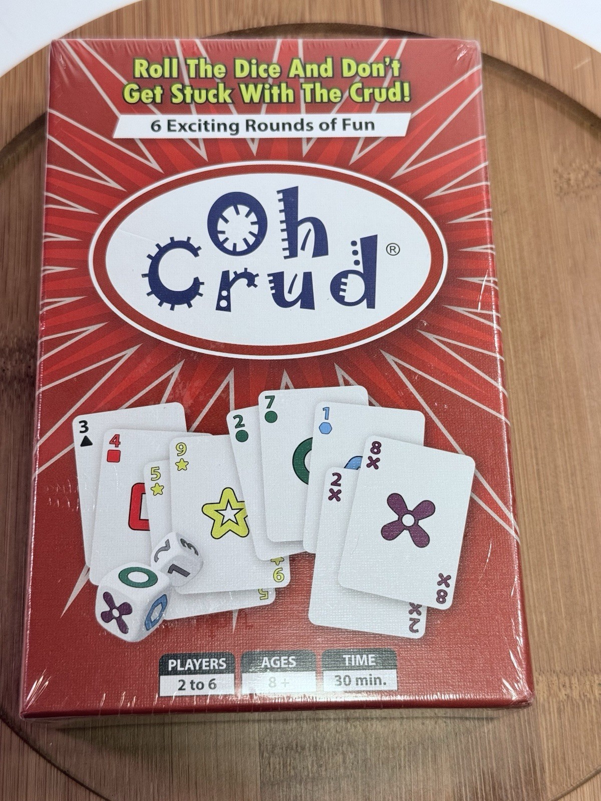 Oh Crud Card and Dice Game Family Game for 2-6 Players Adults Teens Kids Easy…
