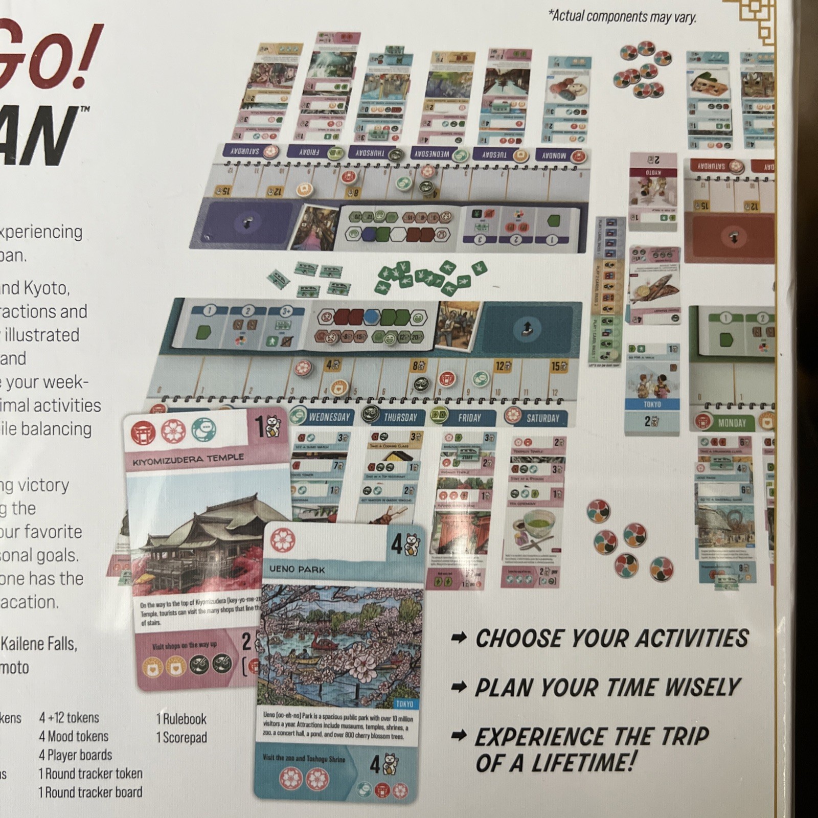 LET’S GO TO JAPAN Board Game Cards Tokens Rule Book Scorepad New Sealed NIB
