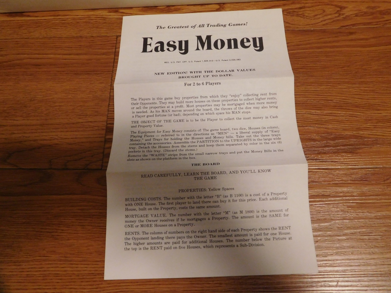 Vintage 1974 Milton Bradley Easy Money Board Game #4620 100% Complete