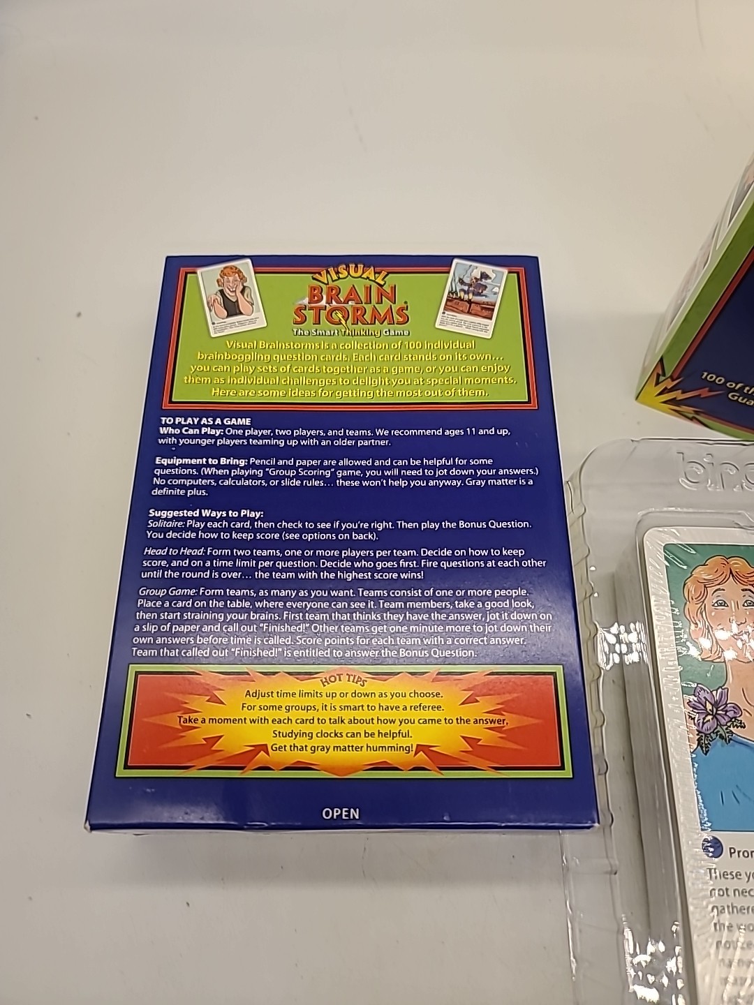 Visual Brain Storms The Smart Thinking Game Brain Teasers New Sealed
