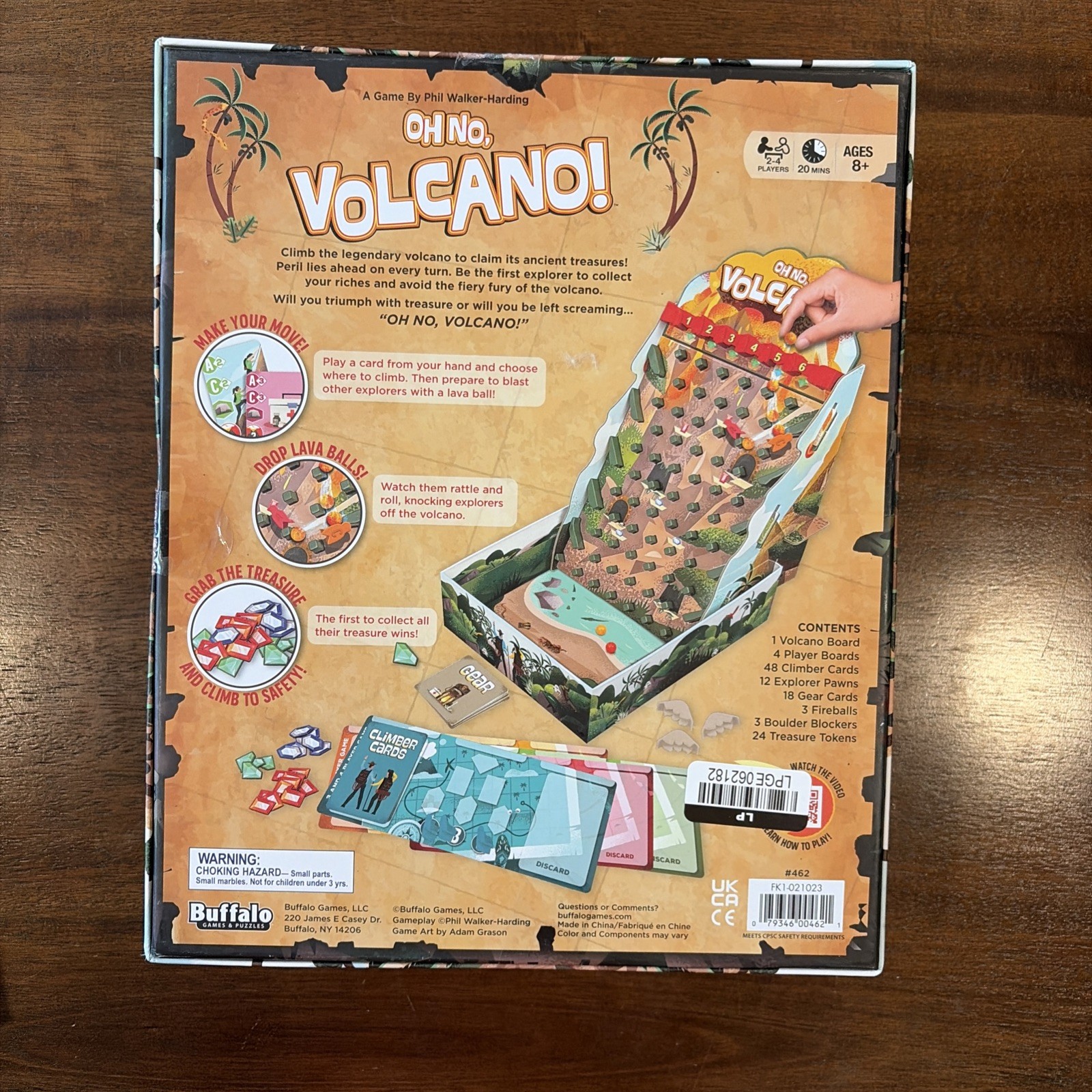 Buffalo Games Boardgame Oh No, Volcano Ages 7+ 2-4 Players Family Fun NEW Sealed