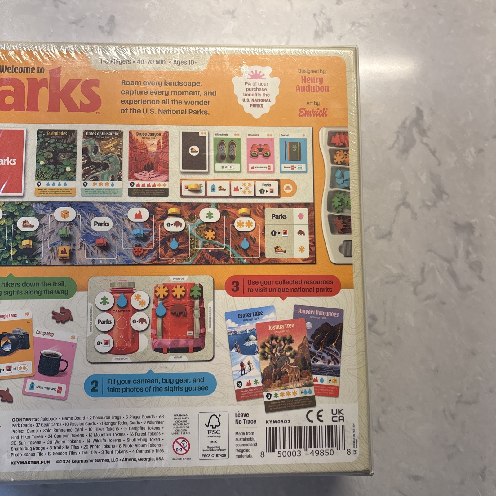 Parks The National Parks Game 2nd Edition Keymaster Henry Audobon NEW READ