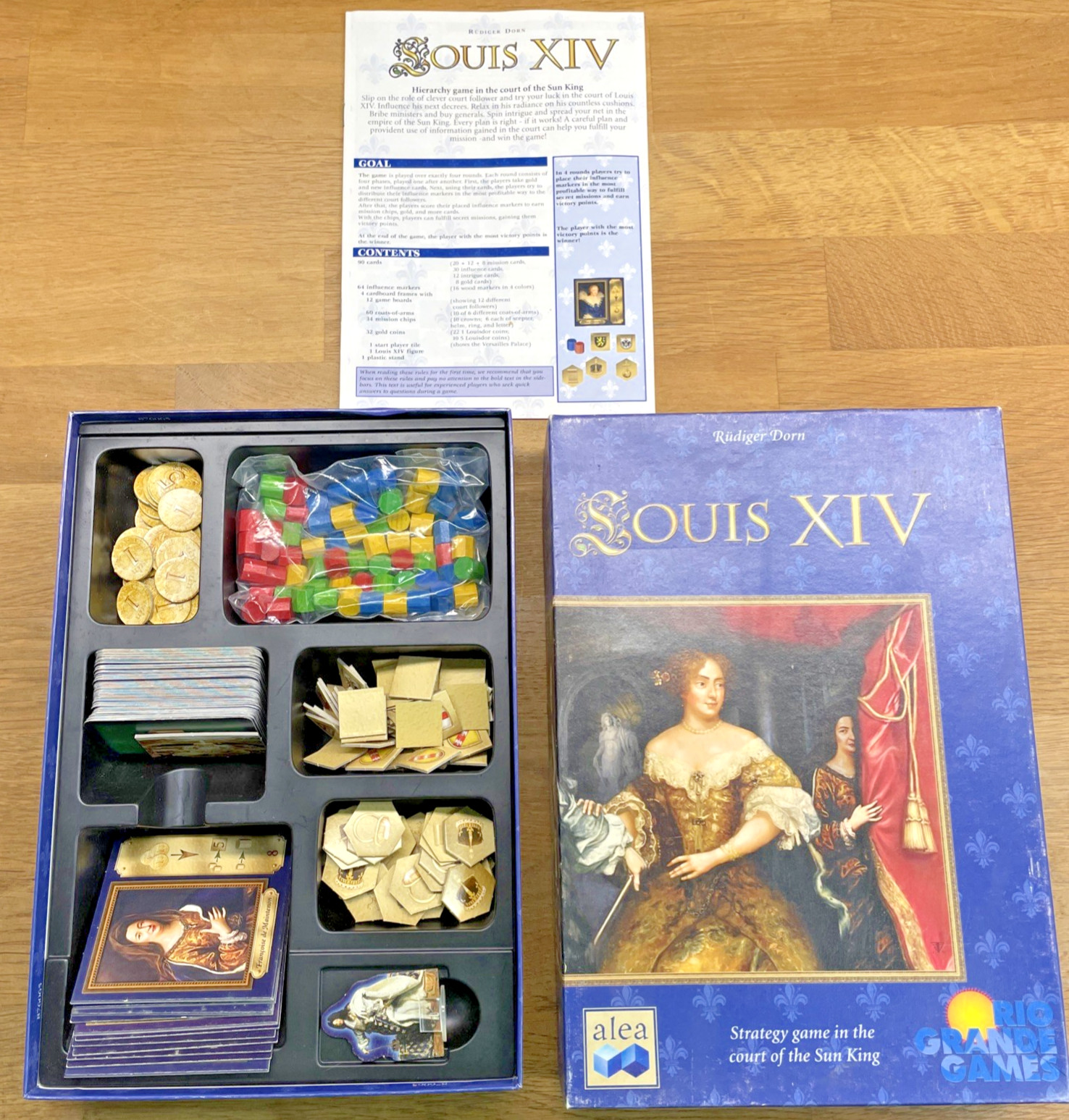 Louis XIV Strategy Board Game by Rio Grande Games 2005 100% Complete