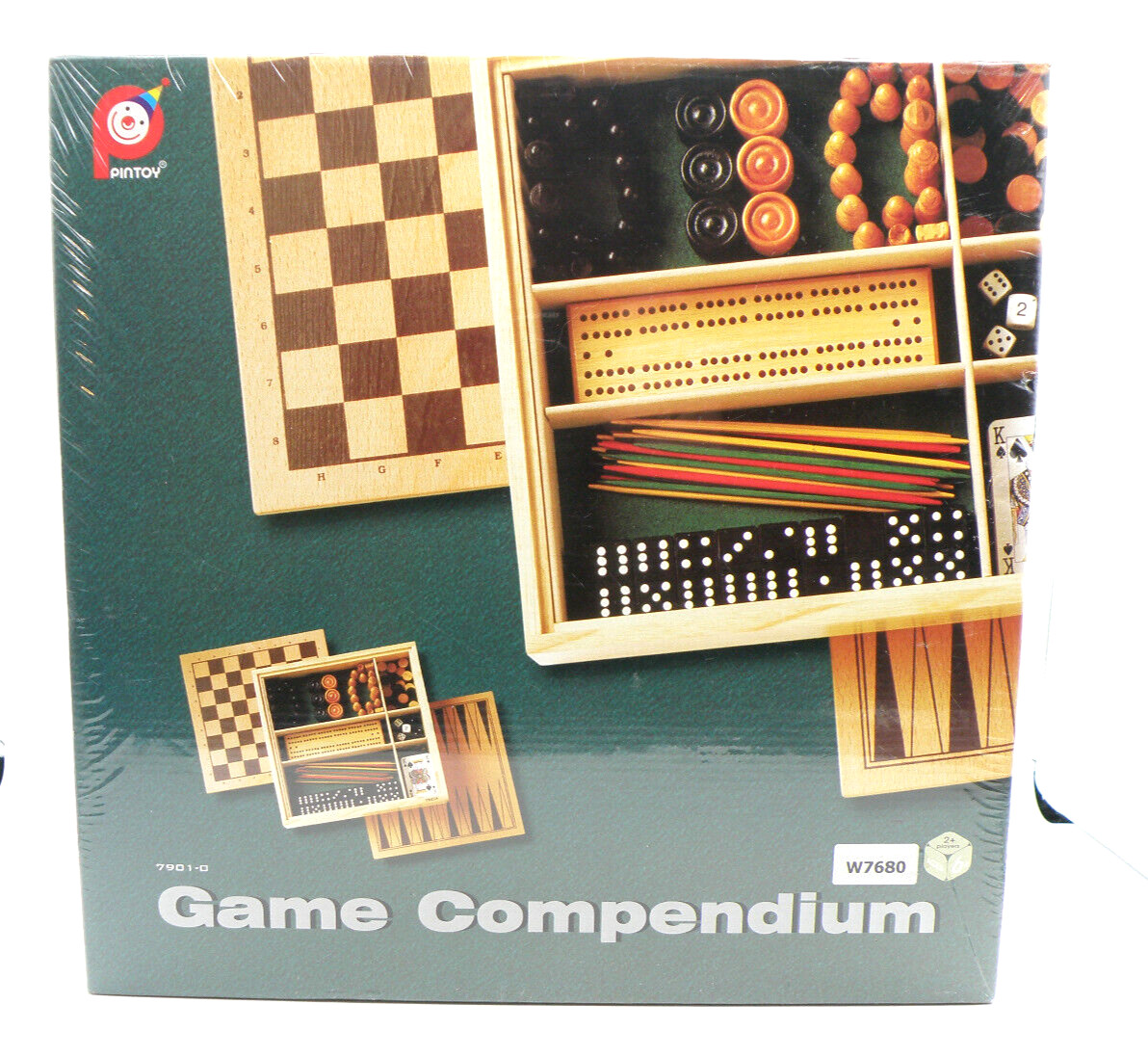 Vintage GAME COMPENDIUM 7901-0 Wooden Pintoy Thailand 2000 – NEW Shrinkwrapped