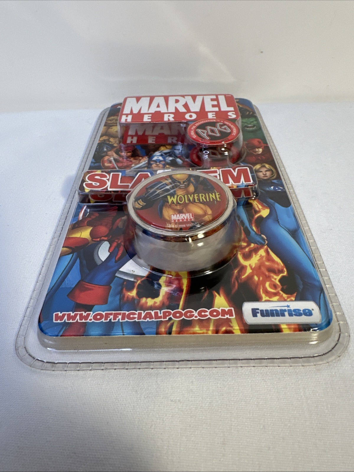 Marvel Heroes Wolverine POG Slam’em 2006 Funrise New Sealed