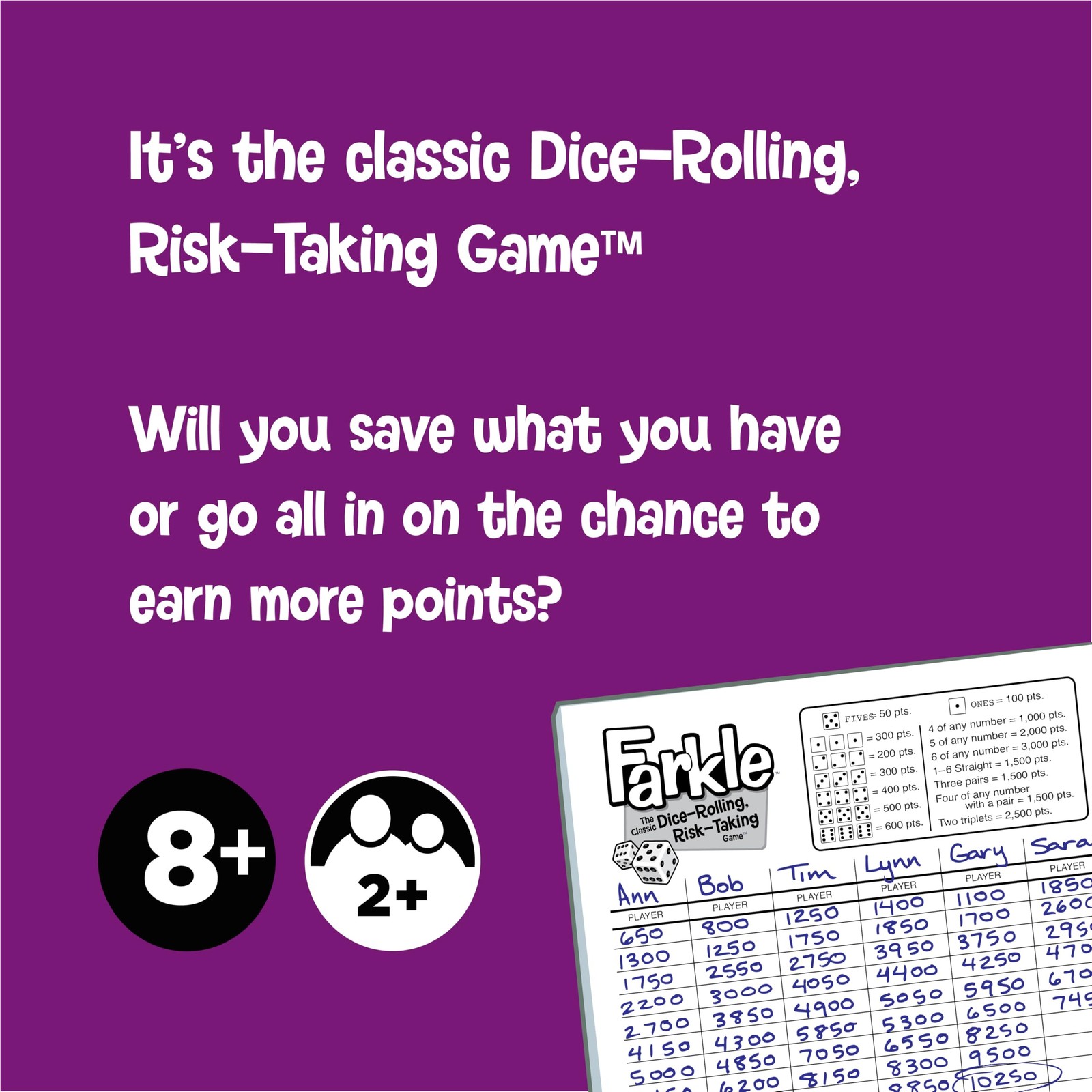 Farkle Classic Dice Game – Rainbow Kids Games, Dice Games, Family Games, Travel
