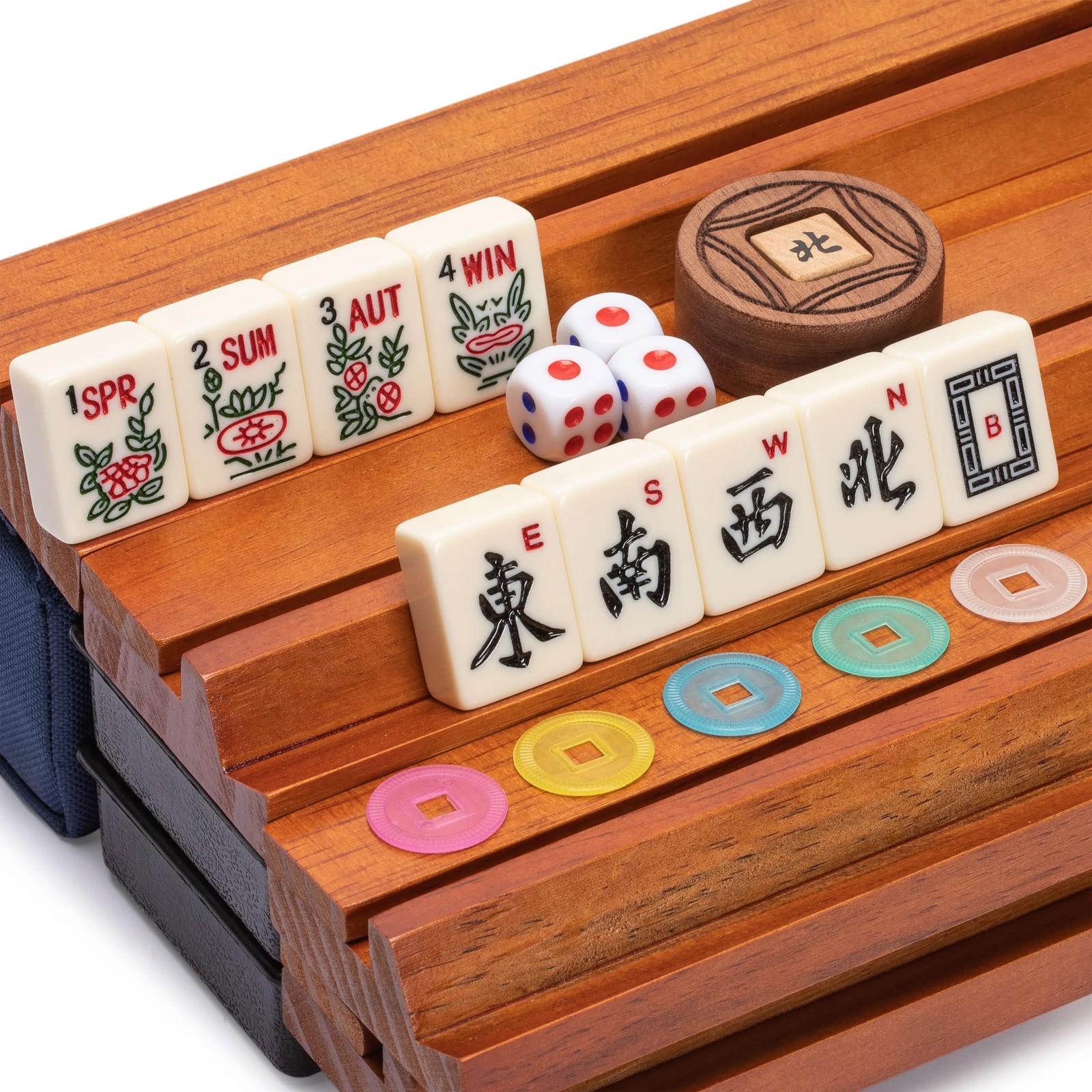 Yellow Mountain Imports American Mahjong 21.7 x 9.65 x 3 inches, Sapphire