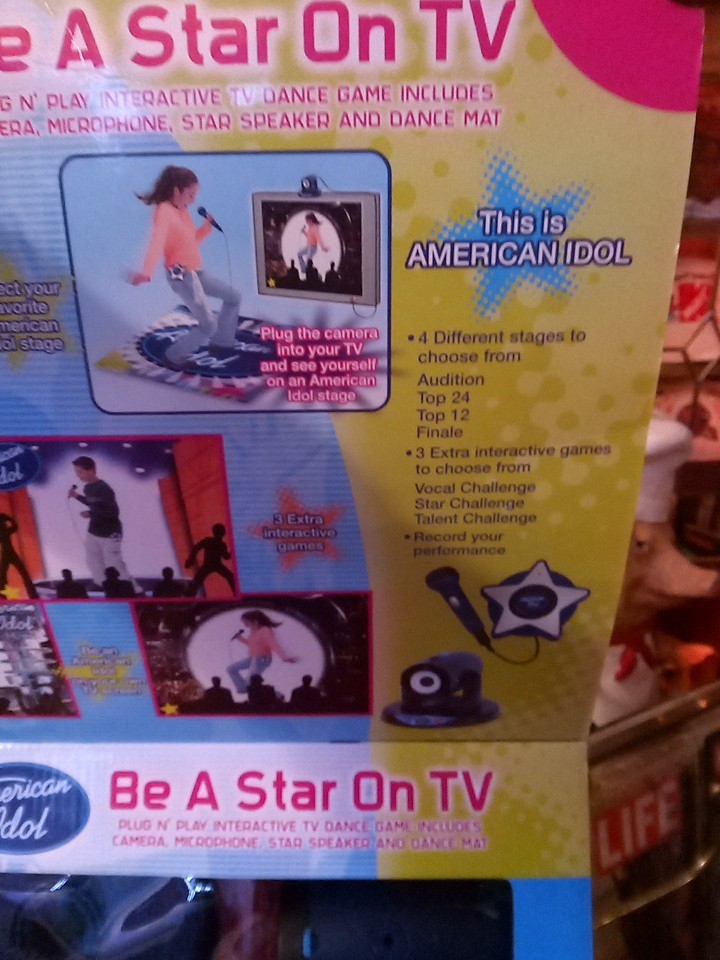 American Idol “Be A Star On TV” Plug & Play Interactive Rare TV Dance Game 2008