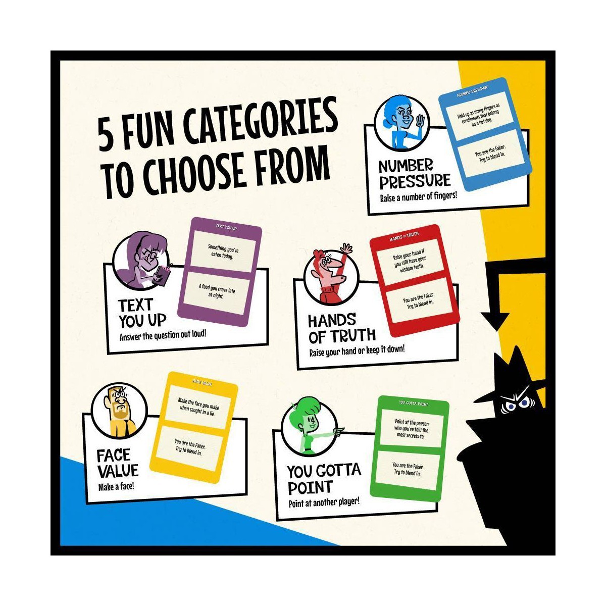 Wilder Games Jackbox: Fakin’ It Card Game: Thinking Party Game for 2-6 Players
