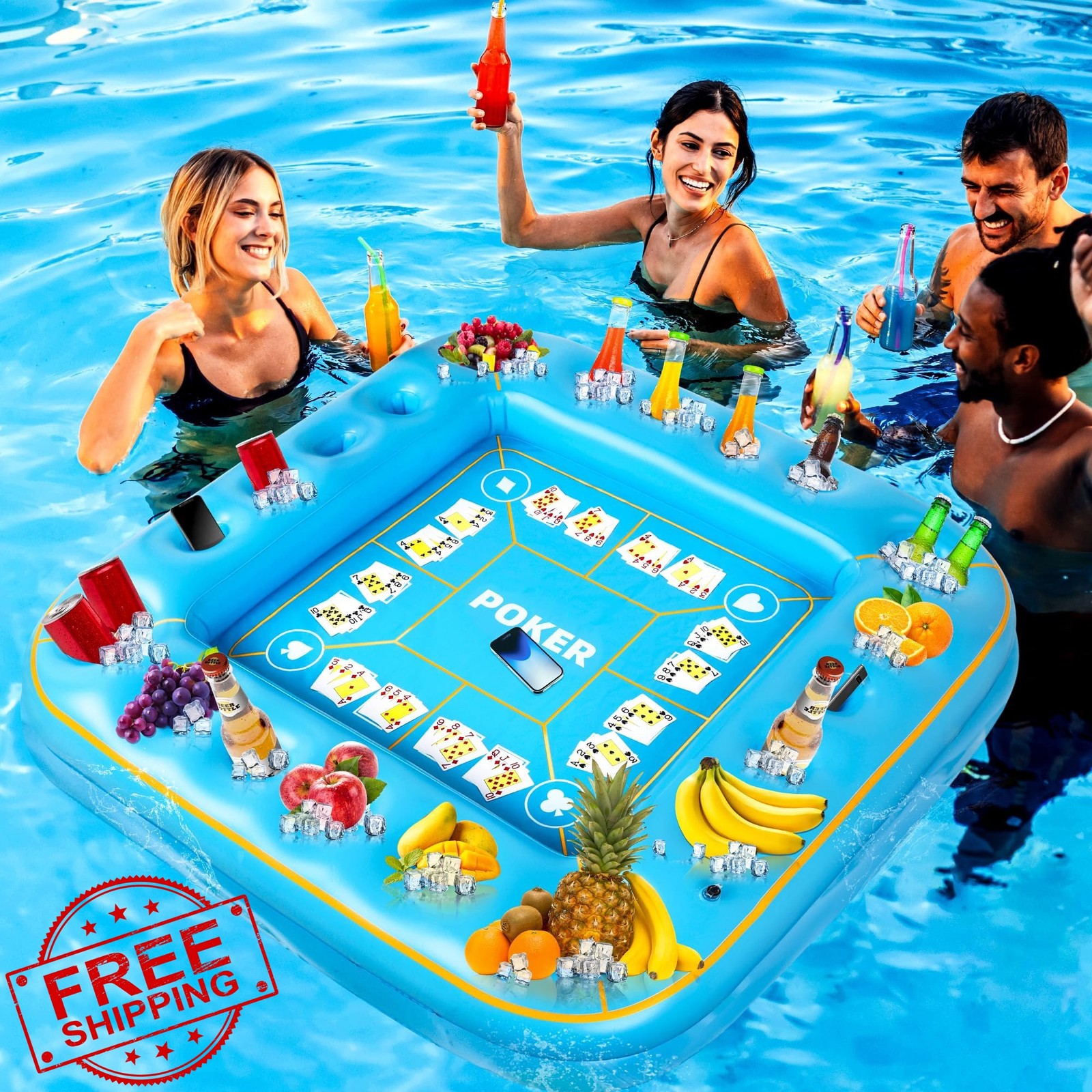 Elcoho Inflatable Game Table Light Blue