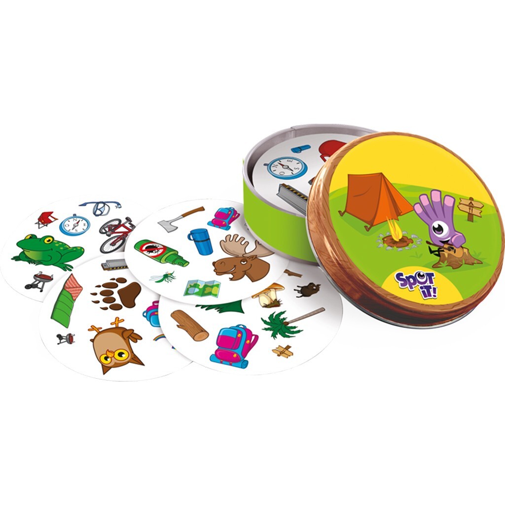 Spot It! Camping Eco-Blister Family Card Game Asmodee Zygomatic Matching Party