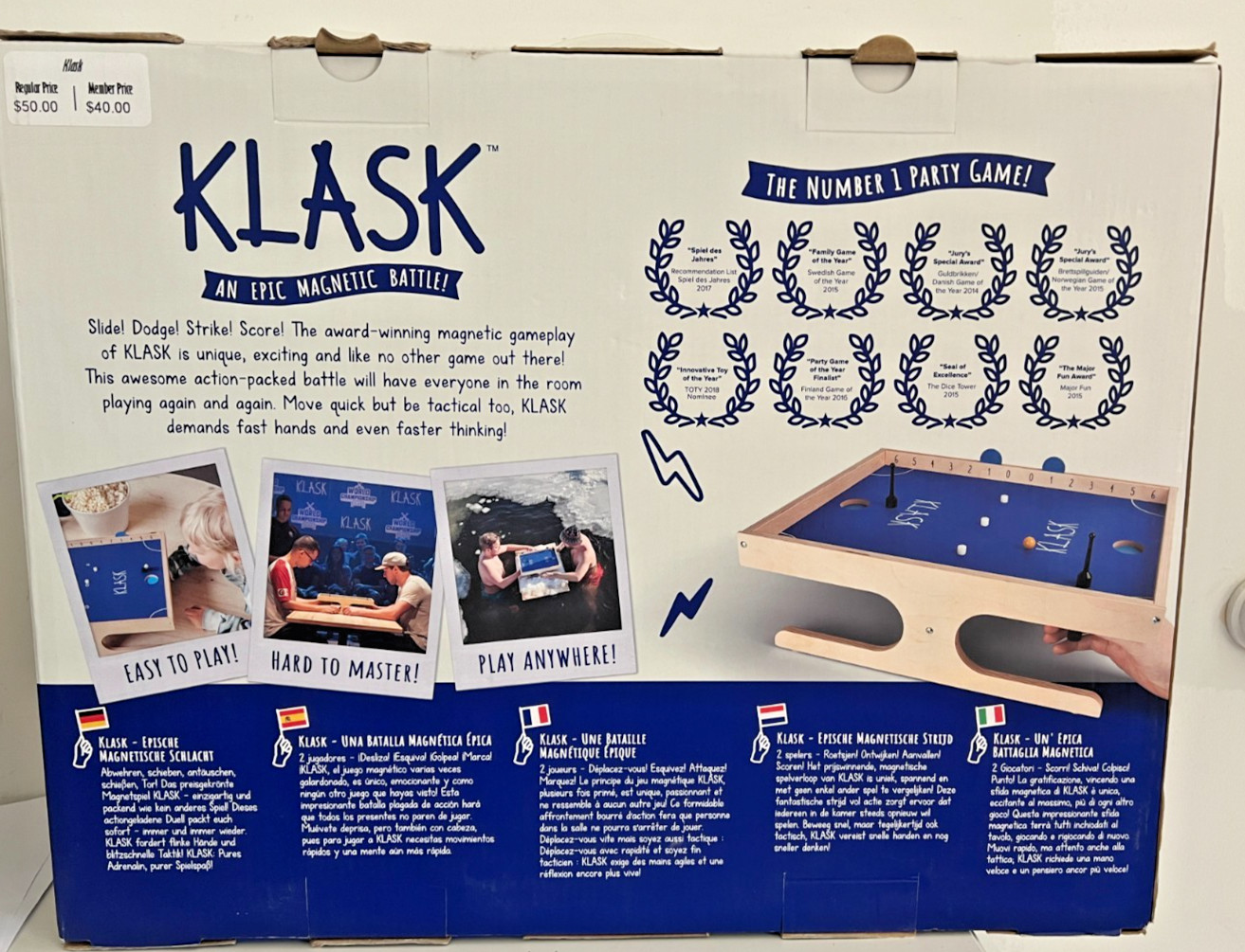 New KLASK The Epic Magnetic Battle Game – Unopened and Sealed
