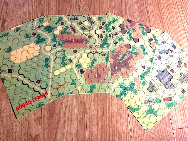 ASL/ Squad Leader, soft paper maps #1 to #4; clean, exc cond; by Avalon Hill