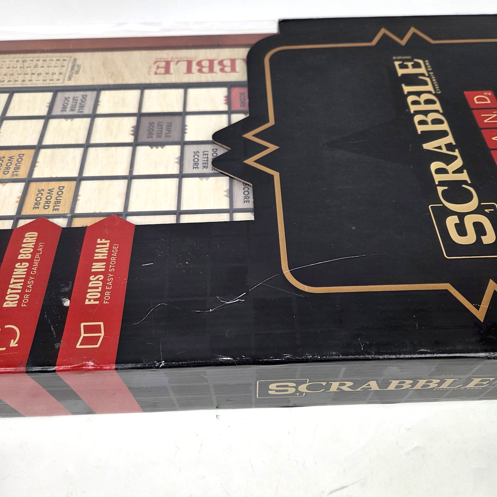 Scrabble Grand Edition Crossword Game WS Company Wood Board Case New Sealed