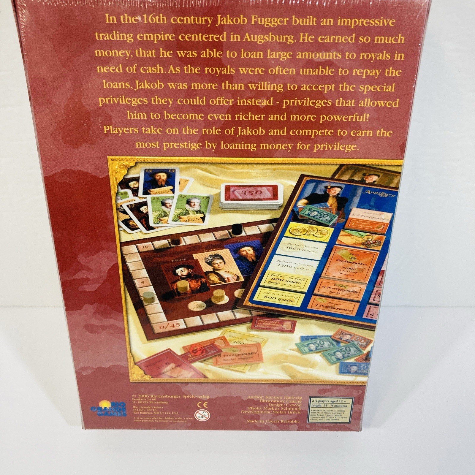 New AUGSBURG 1520 BOARD GAME rio grande alea English 2-5p 2006 BRAND NEW SEALED