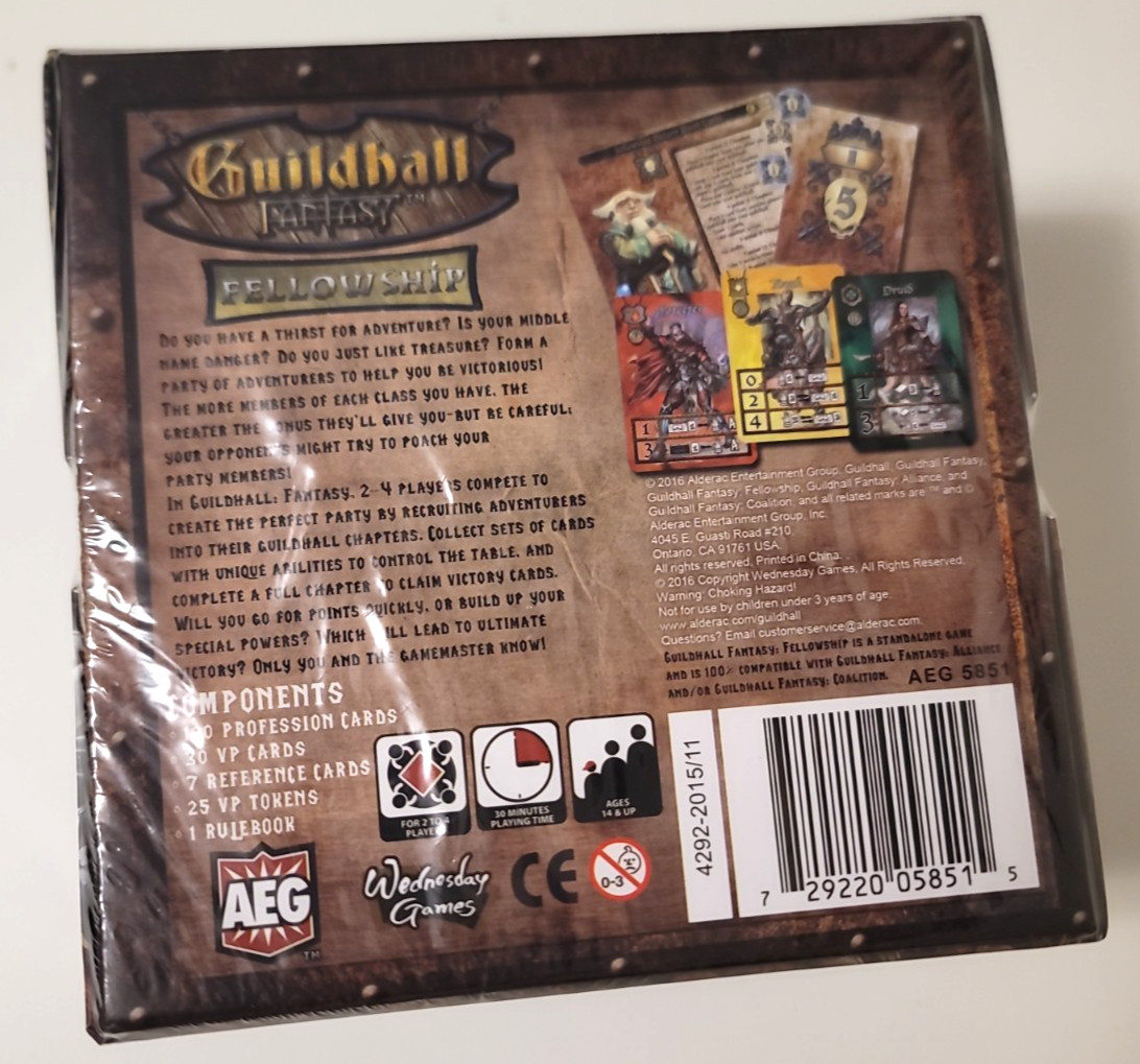 Guildhall Fantasy: Fellowship 2016, Alderac Entertainment Group, New Sealed