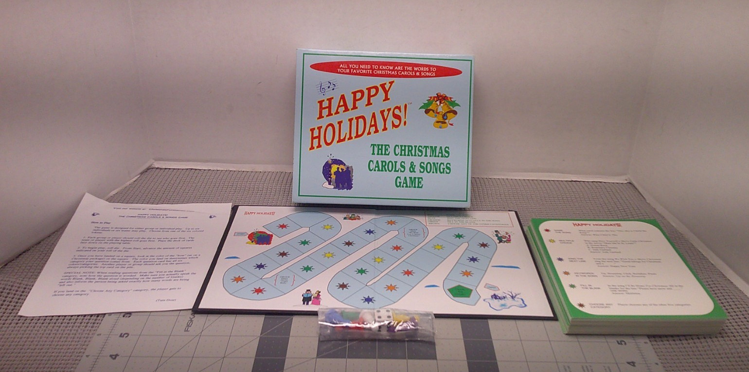 Game Happy Holidays Christmas Carols & Songs Board Game 1999