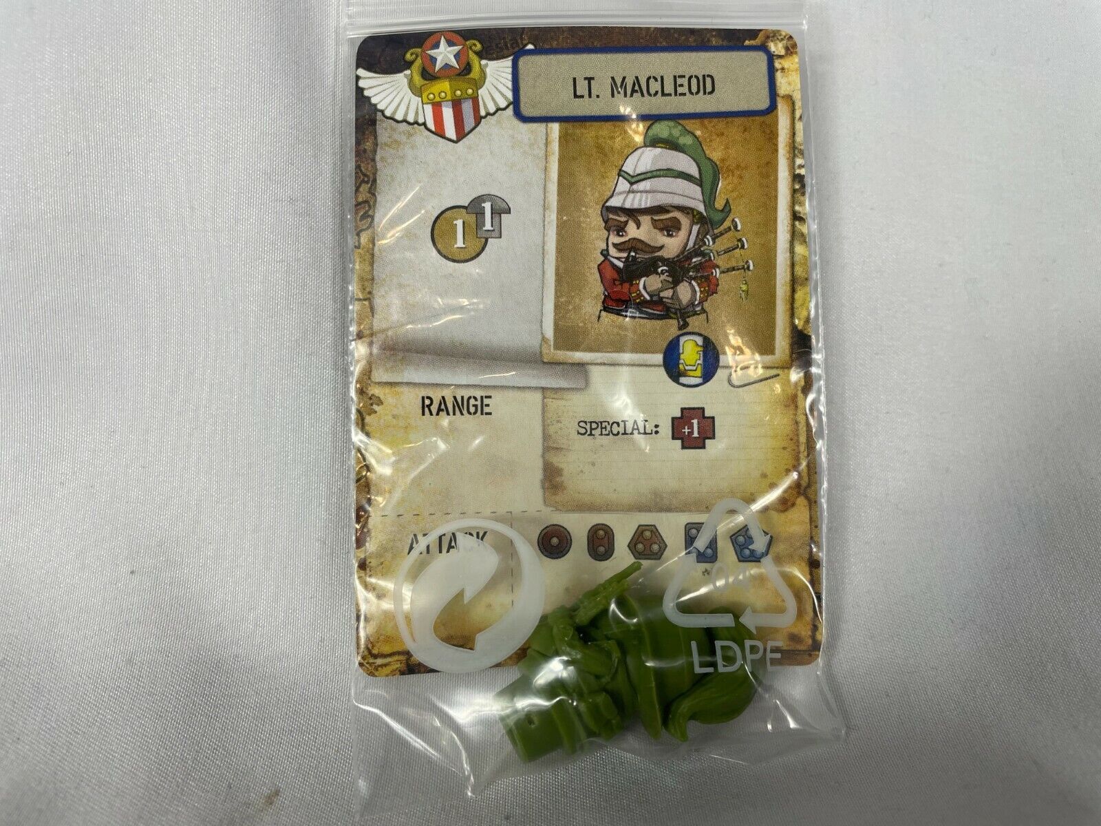 NEW CMON Rivet Wars Lt. Mcleod Plug – game conference and event gift